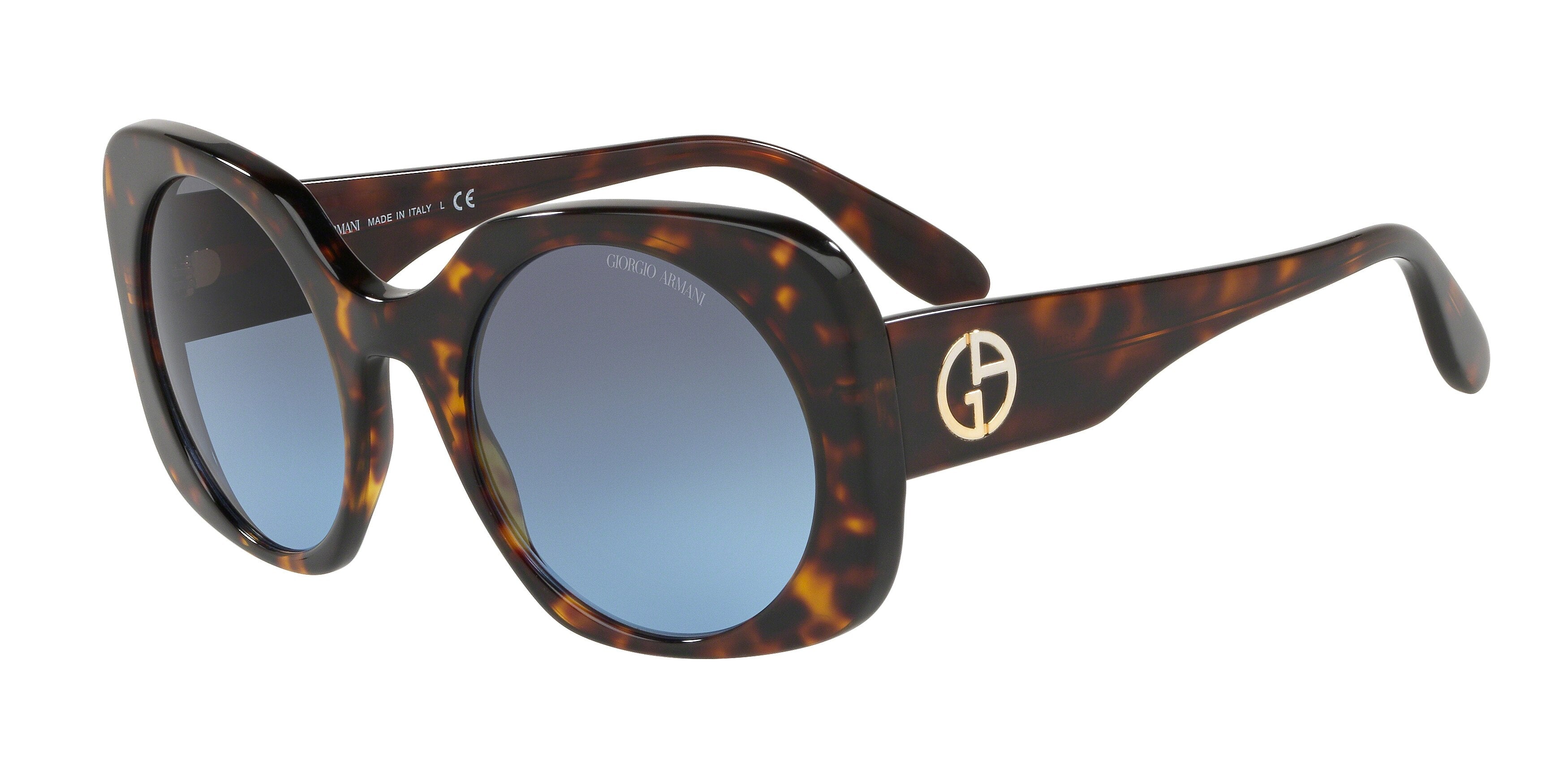 Giorgio Armani AR8110 Square Sunglasses  50268F-Dark Havana 52-140-23 - Color Map Brown