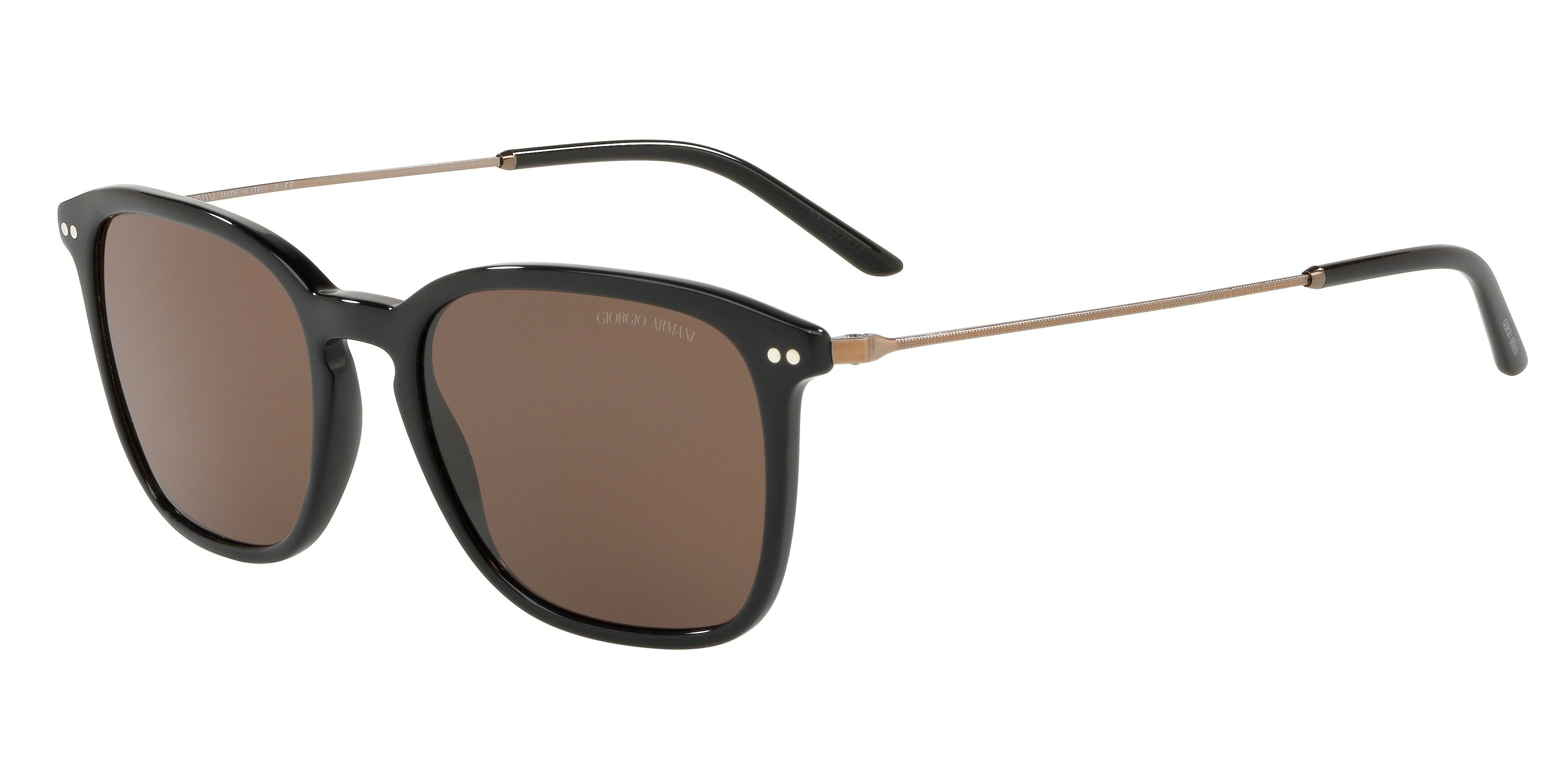 Giorgio Armani AR8111F Rectangle Sunglasses  501773-Black 54-145-19 - Color Map Black