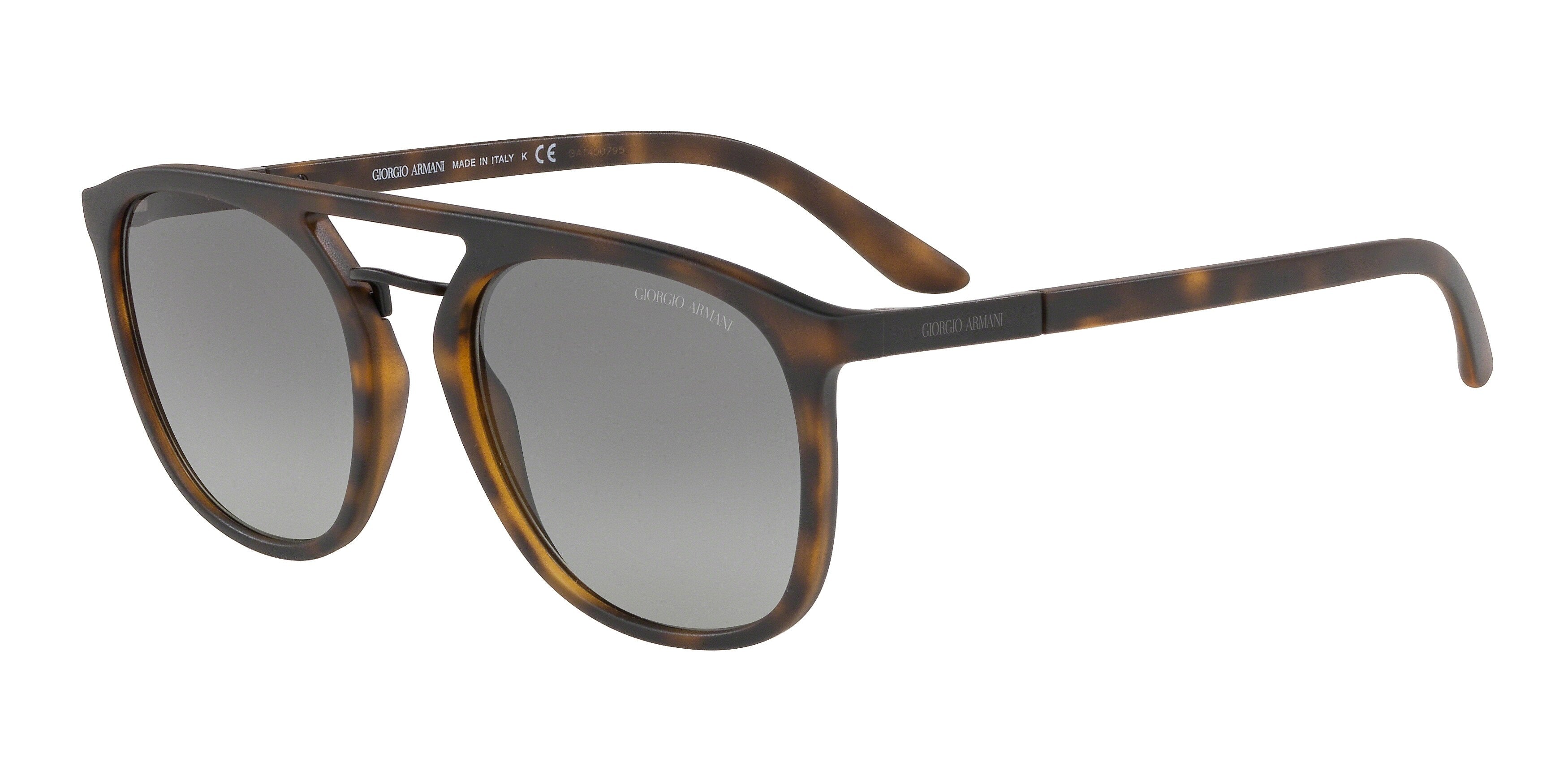 Giorgio Armani AR8118 Square Sunglasses  502611-Matte Havana 53-145-20 - Color Map Tortoise