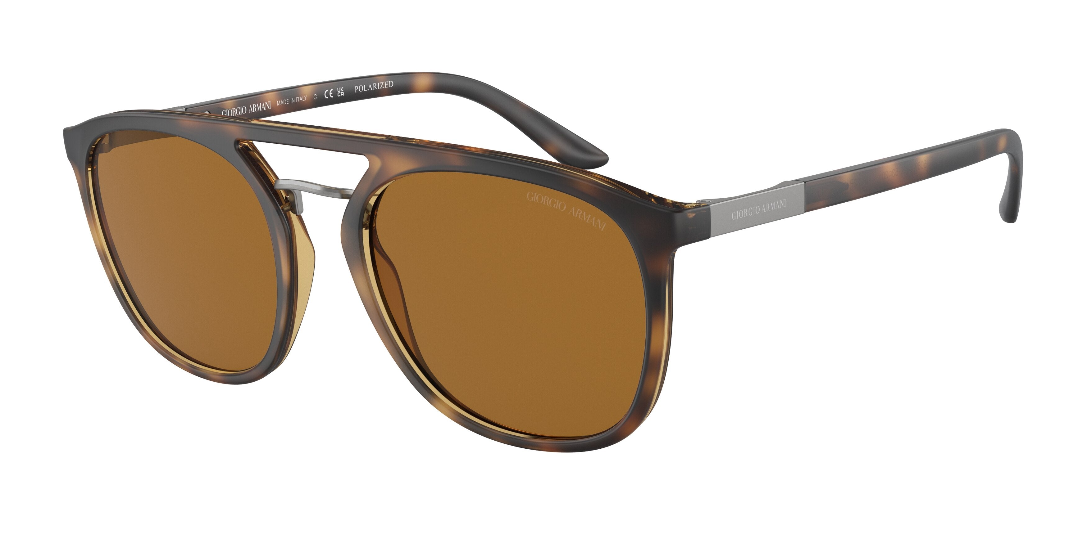 Giorgio Armani AR8118 Square Sunglasses  508983-Matte Havana 53-145-20 - Color Map Tortoise