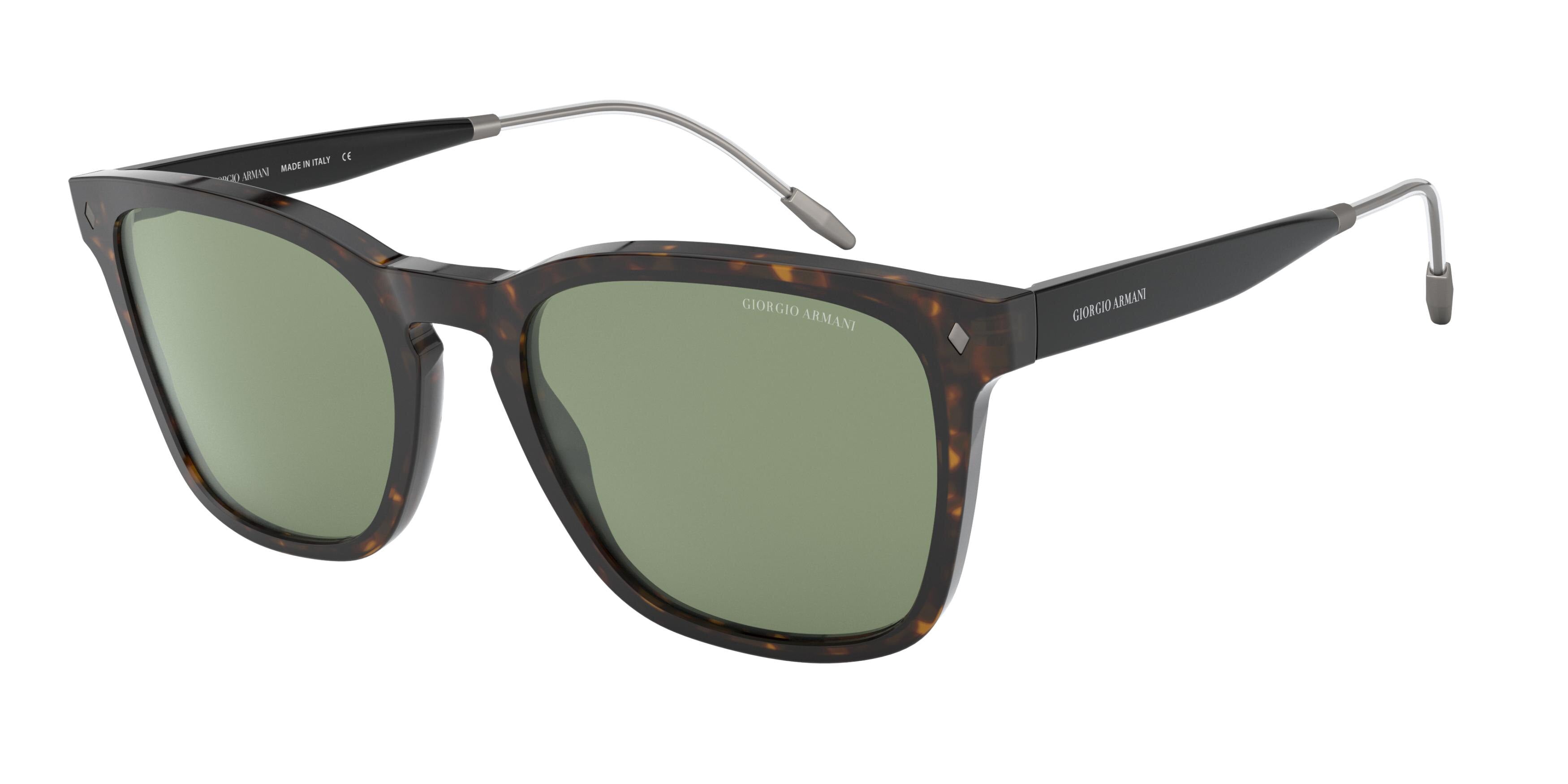 Giorgio Armani AR8120 Square Sunglasses  5026/2-Havana 54-145-20 - Color Map Tortoise