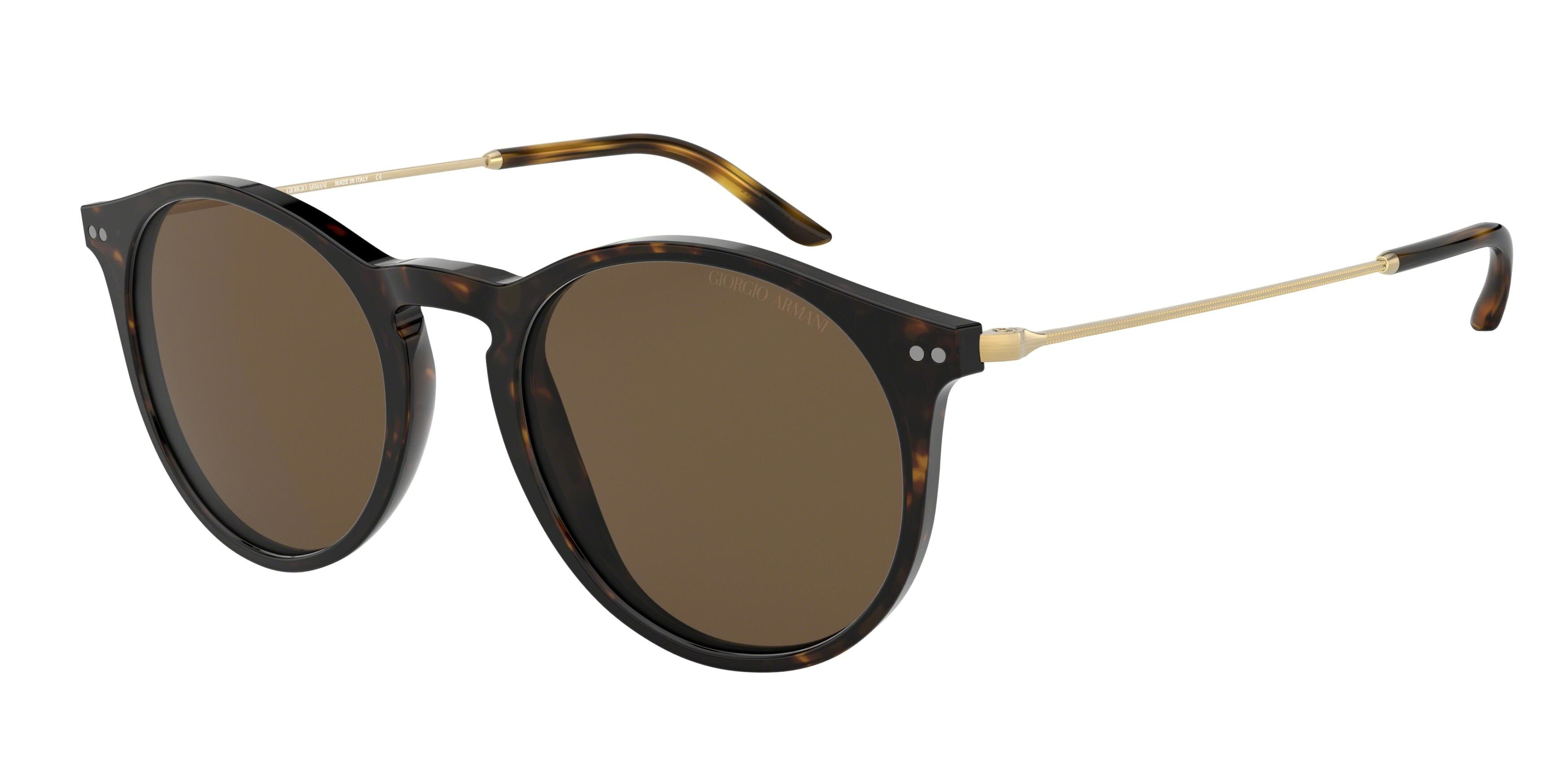 Giorgio Armani AR8121 Phantos Sunglasses  502673-Dark Havana 51-145-20 - Color Map Brown