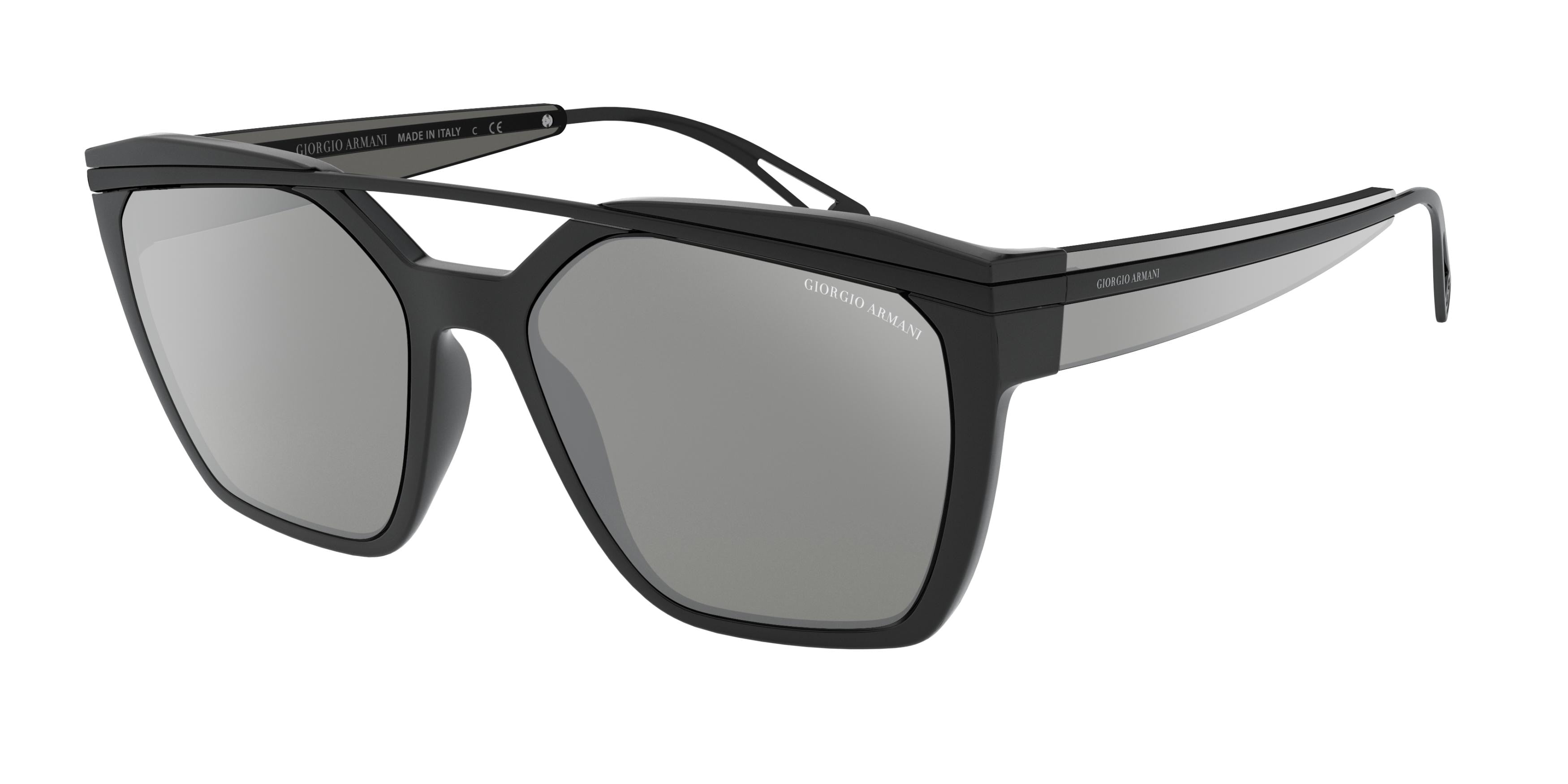 Giorgio Armani AR8125 Square Sunglasses  50016G-Black 55-140-19 - Color Map Black