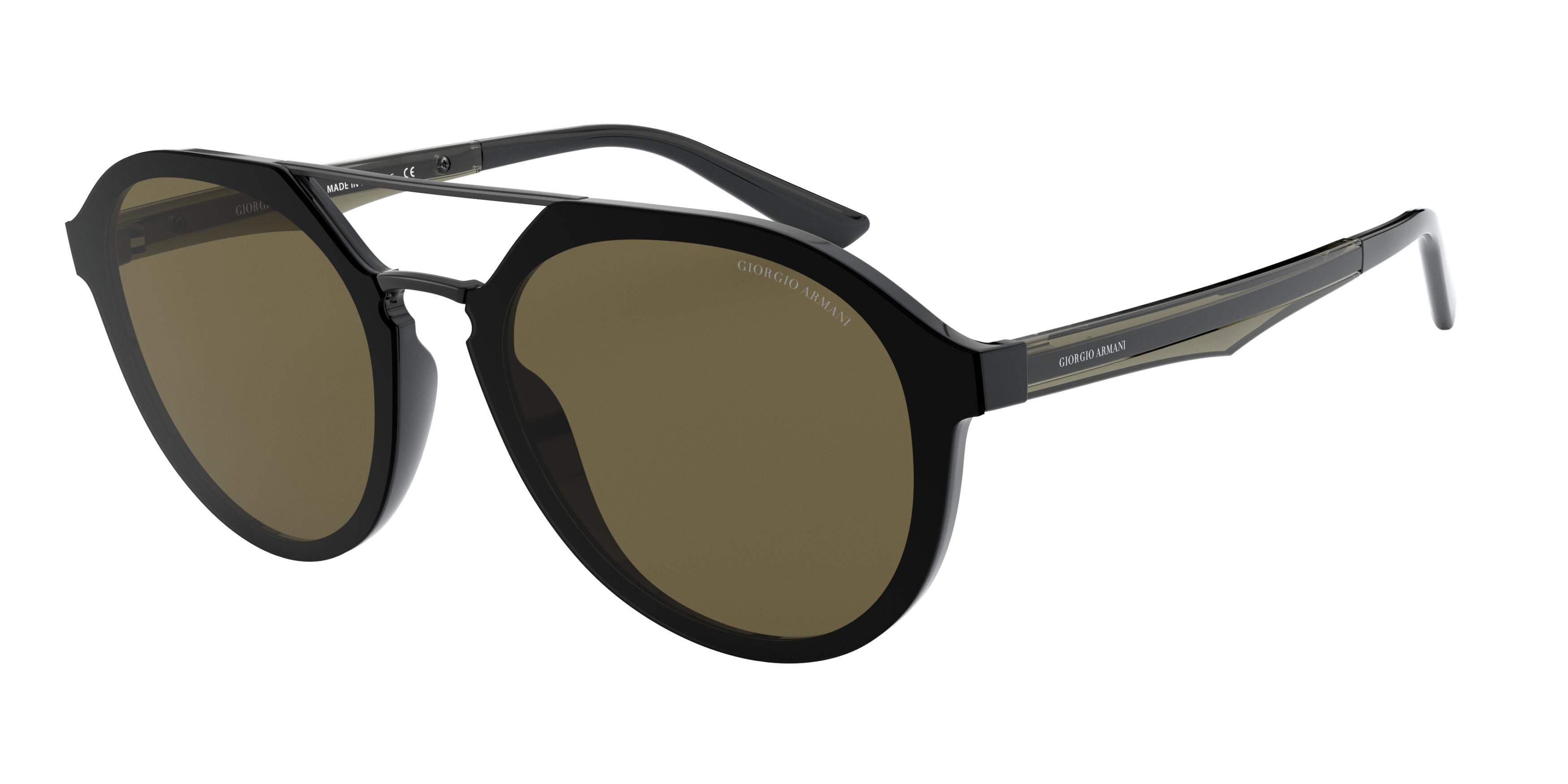 Giorgio Armani AR8131 Pilot Sunglasses  500173-Black 53-145-20 - Color Map Black