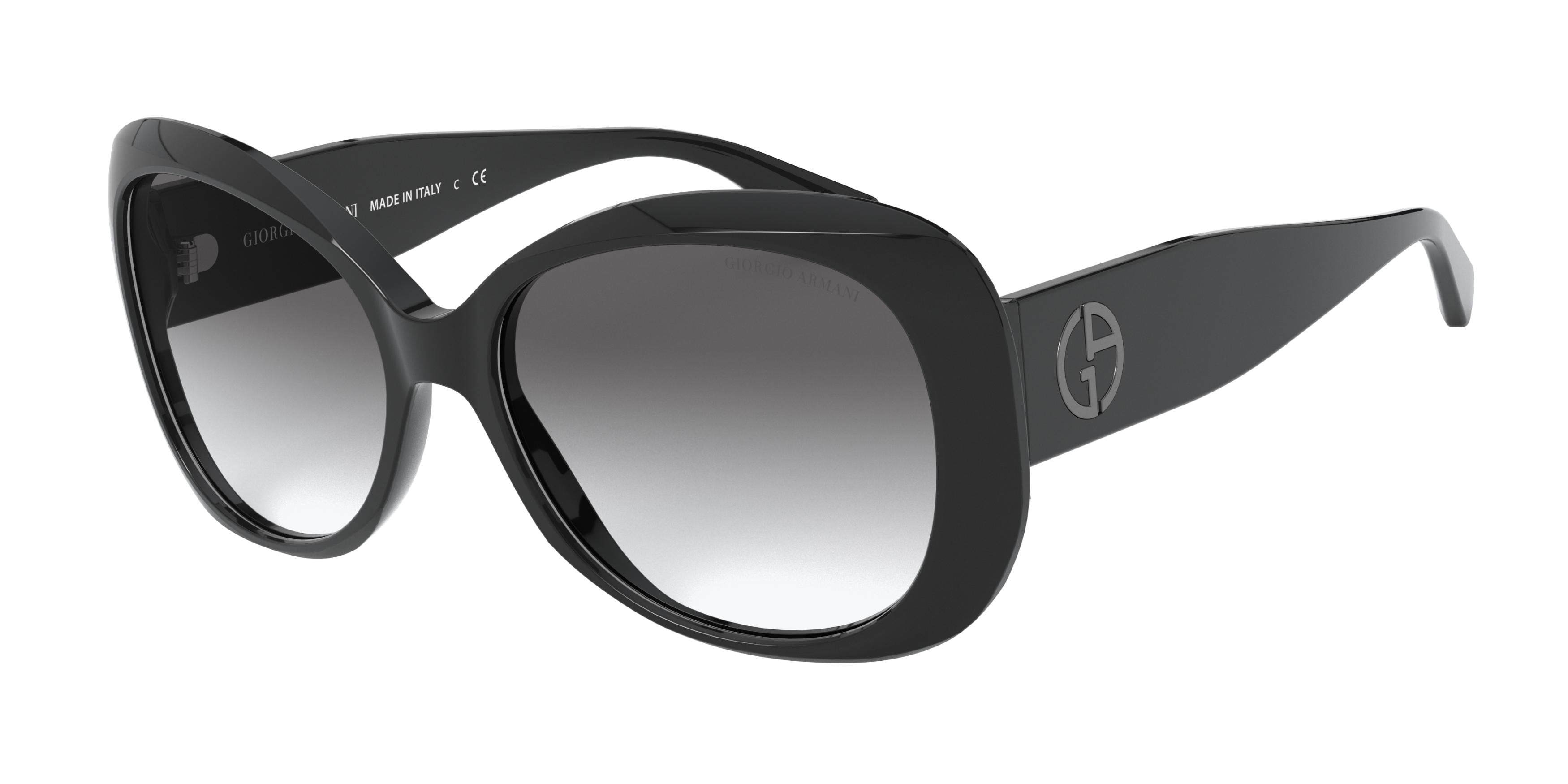 Giorgio Armani AR8132 Butterfly Sunglasses  500111-Black 56-140-16 - Color Map Black