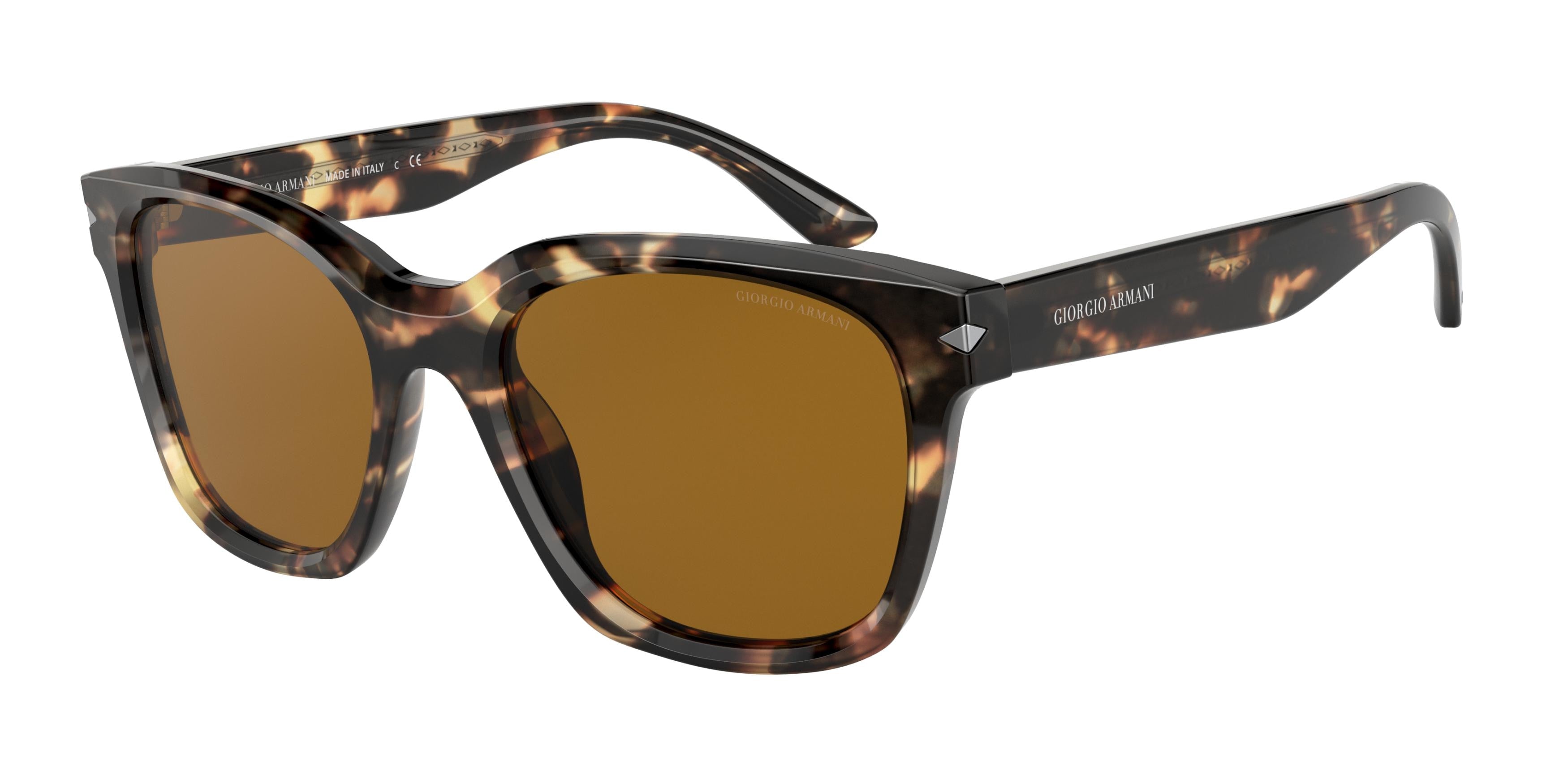 Giorgio Armani AR8134 Square Sunglasses  584773-Brown Havana 52-145-19 - Color Map Brown