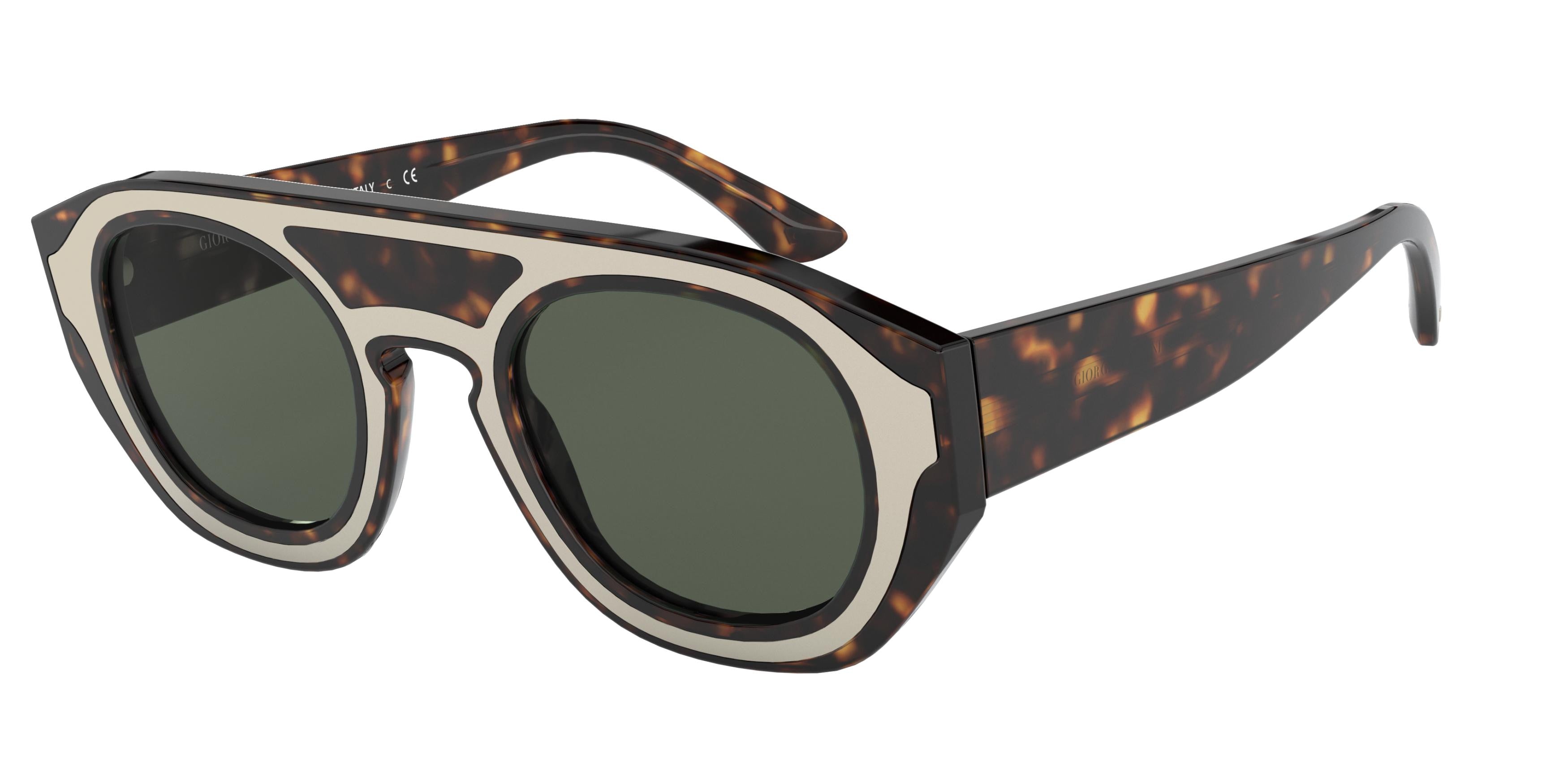 Giorgio Armani AR8135 Rectangle Sunglasses  502671-Havana 47-145-24 - Color Map Tortoise