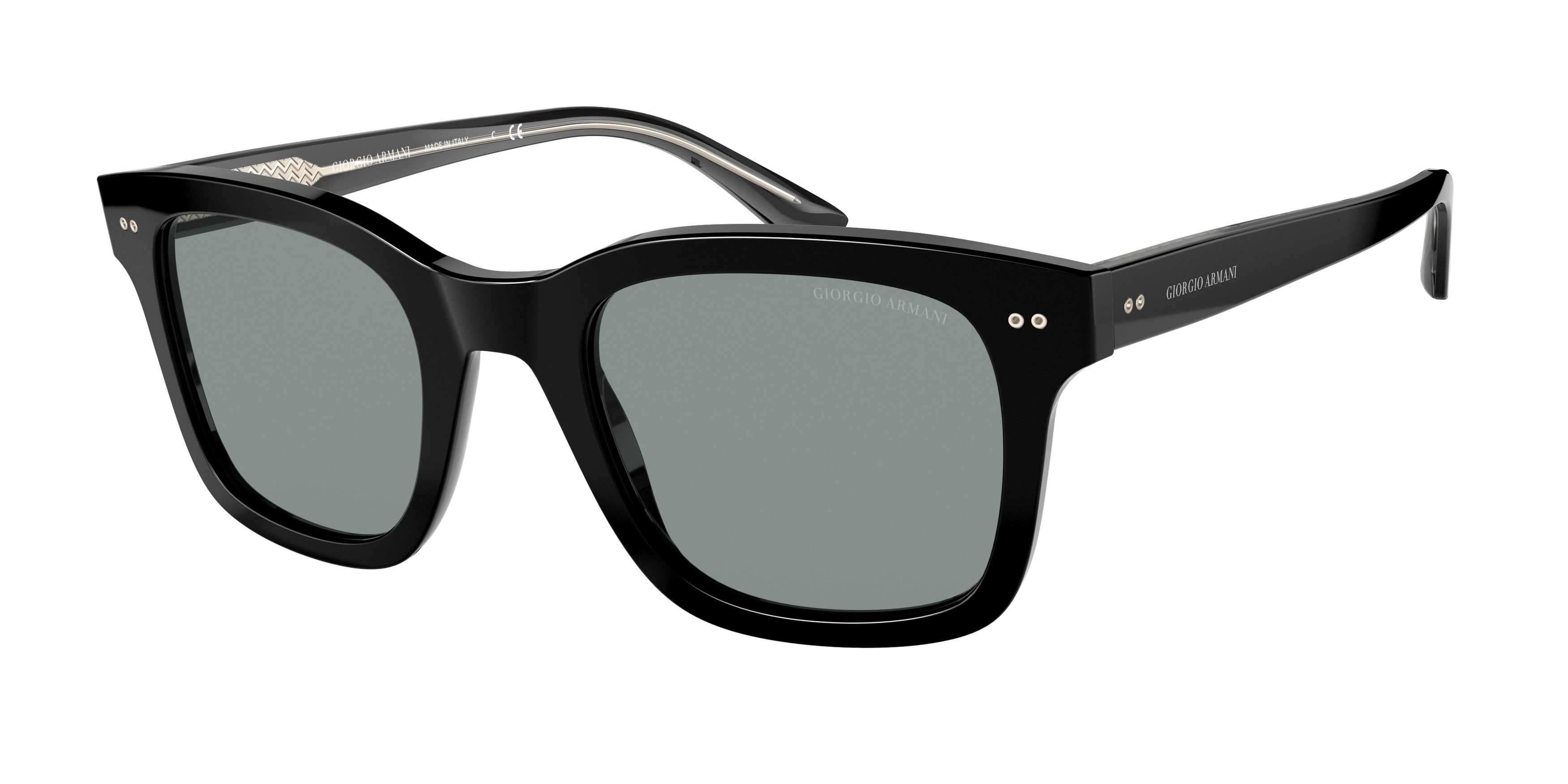 Giorgio Armani AR8138 Rectangle Sunglasses  500156-Black 51-145-23 - Color Map Black