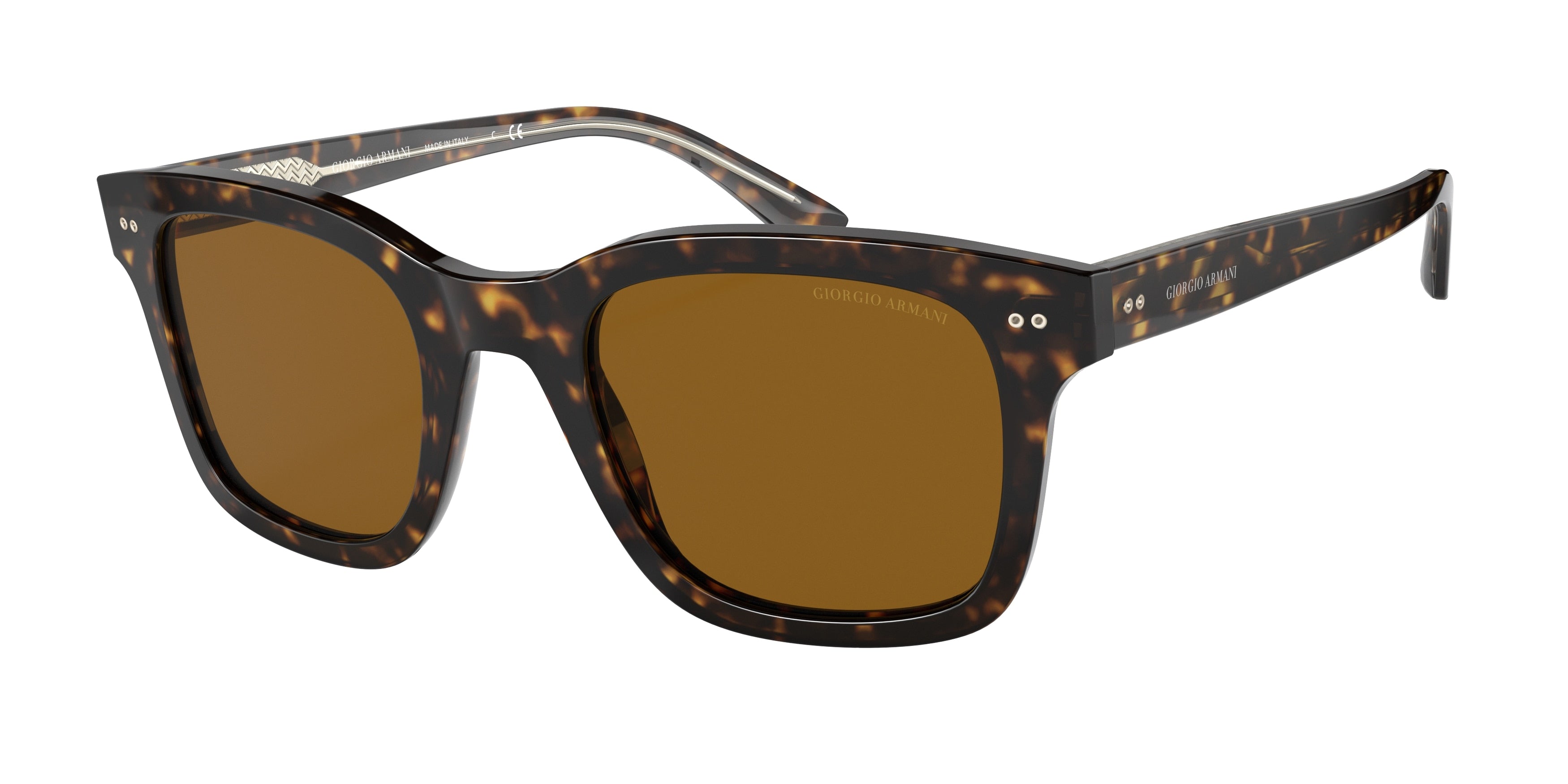 Giorgio Armani AR8138 Rectangle Sunglasses  502633-Havana 51-145-23 - Color Map Tortoise
