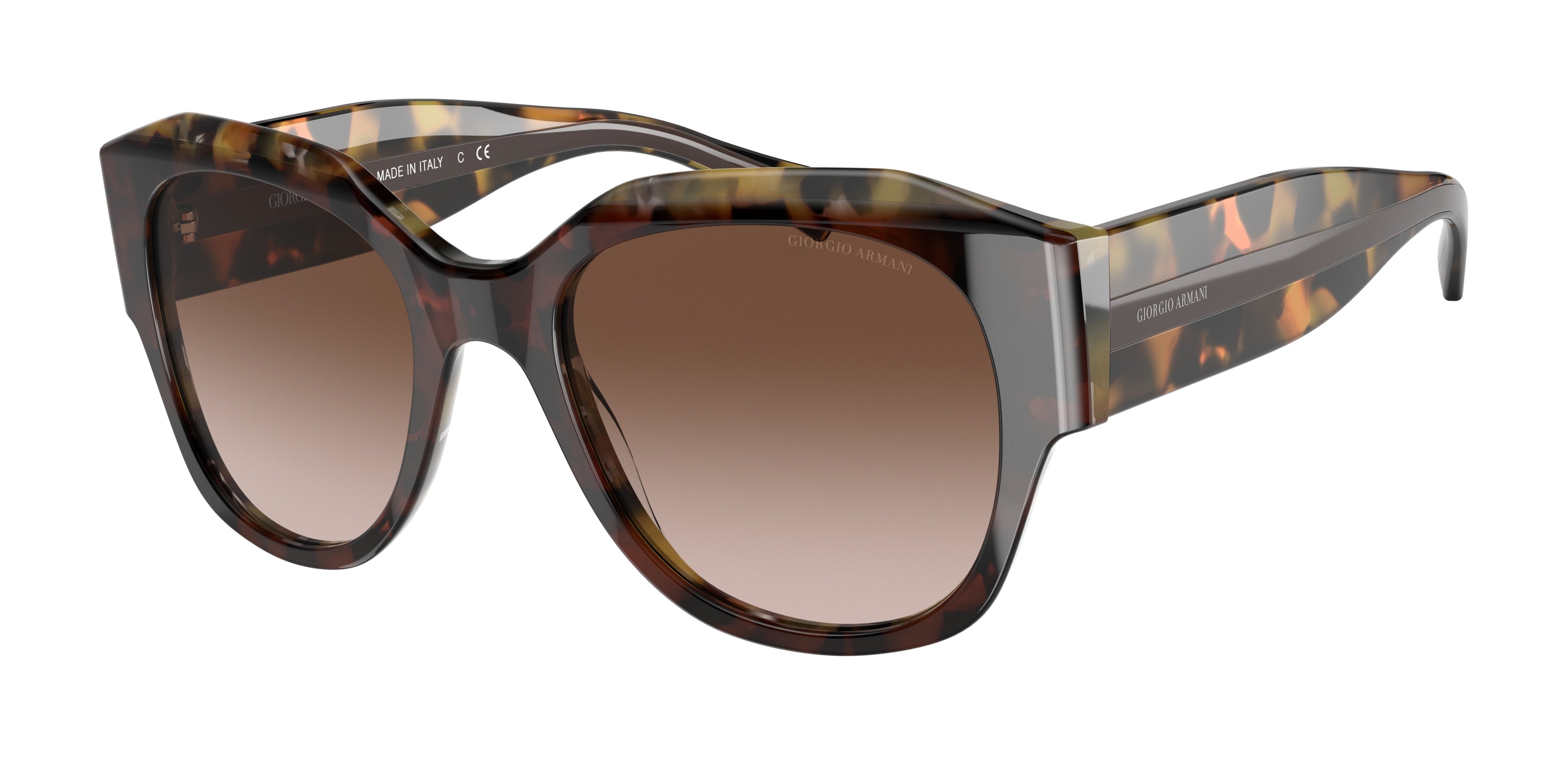 Giorgio Armani AR8140 Square Sunglasses  586713-Brown Tortoise 53-140-20 - Color Map Tortoise
