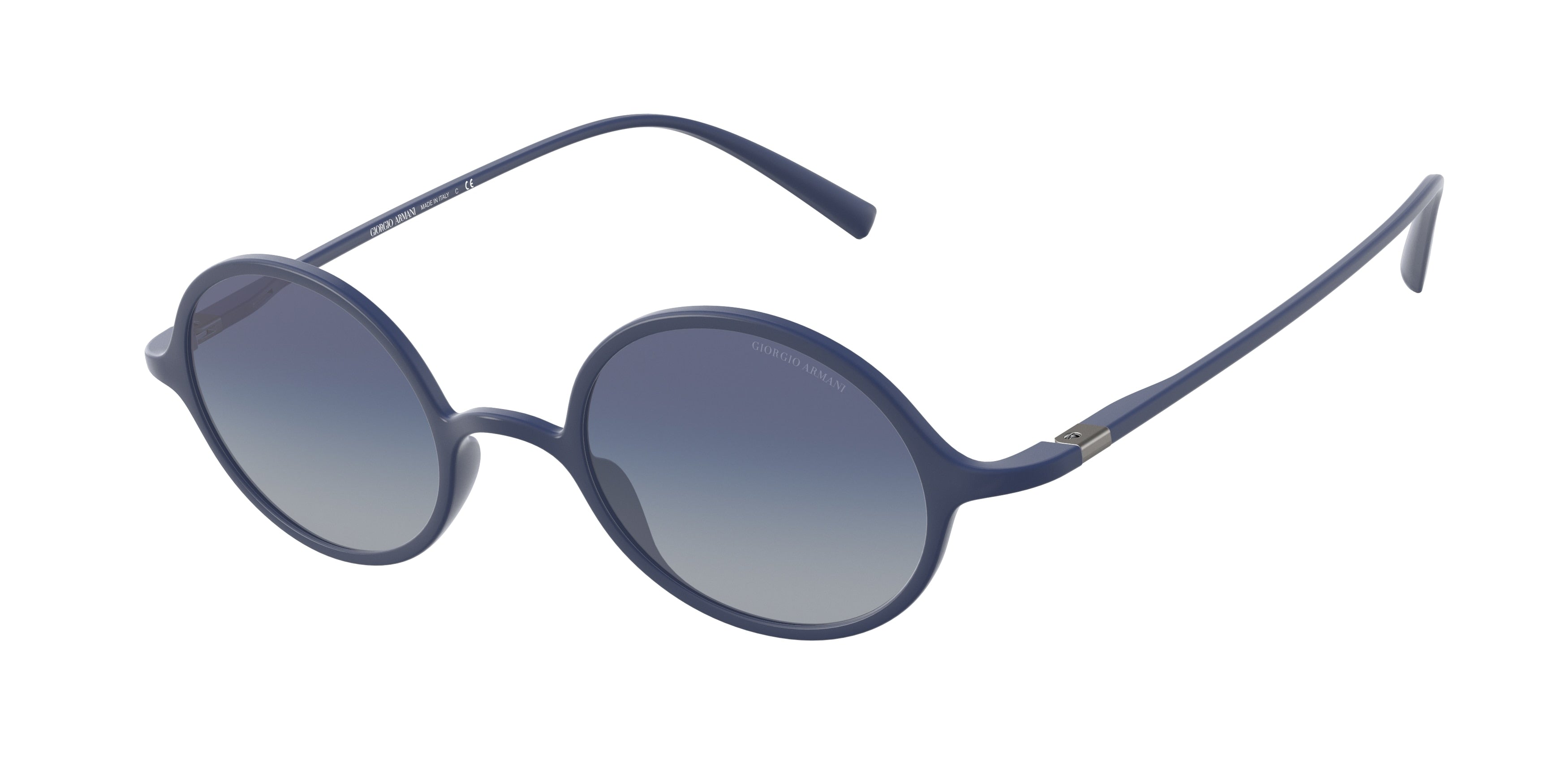 Giorgio Armani AR8141 Round Sunglasses  58594L-Matte Blue 44-145-21 - Color Map Blue