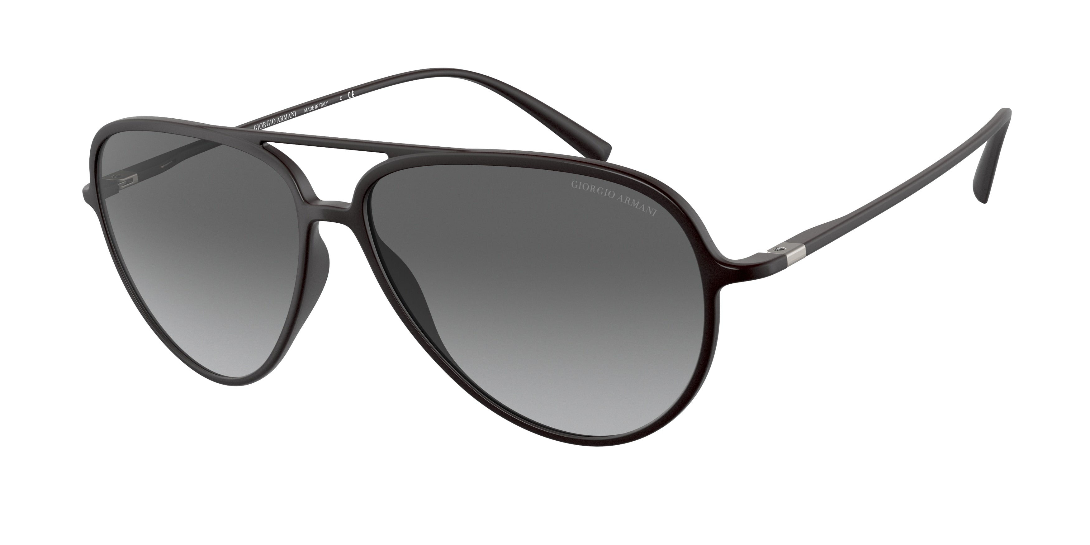 Giorgio Armani AR8142 Pilot Sunglasses  504211-Matte Black 58-145-13 - Color Map Black