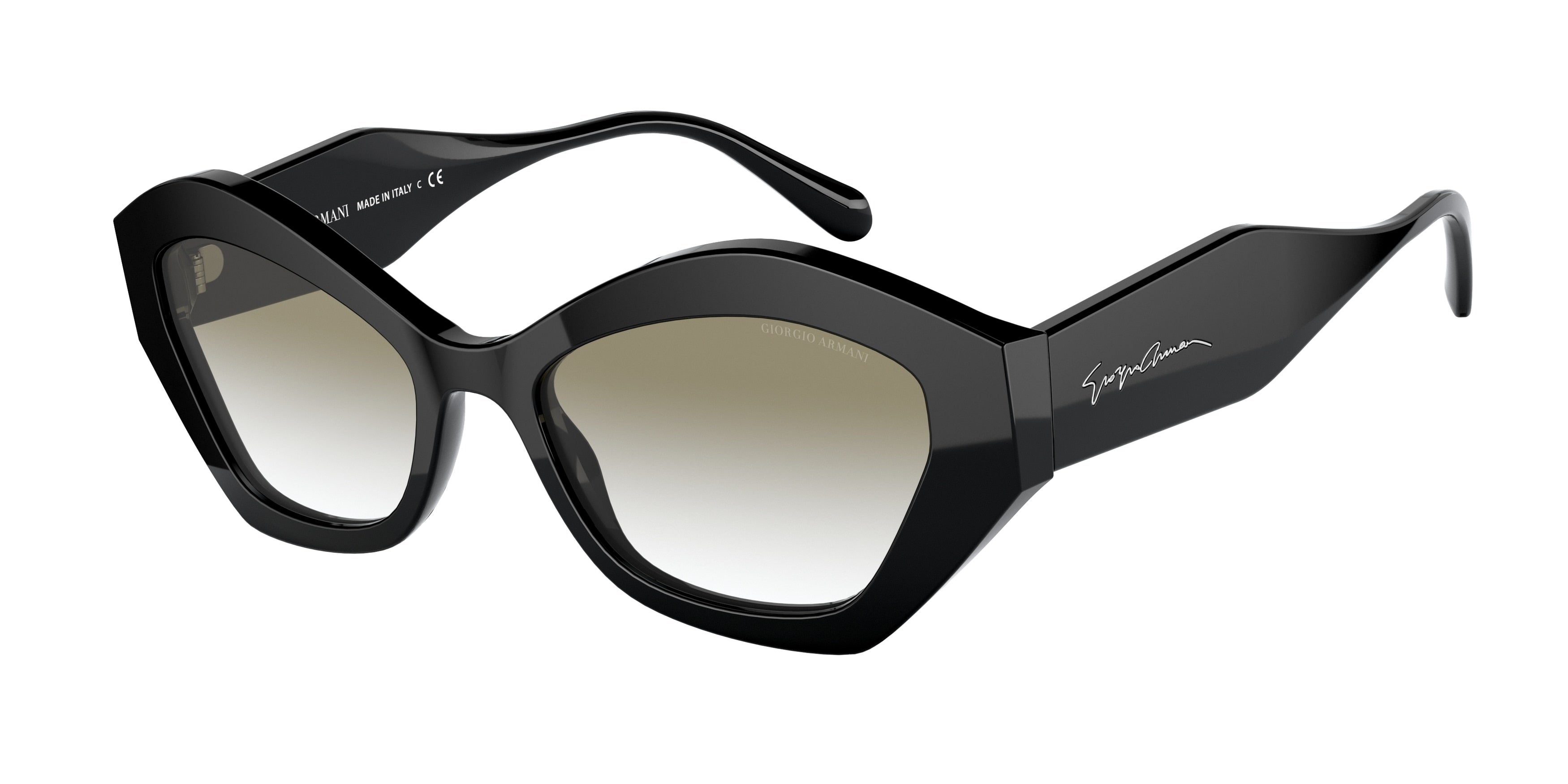 Giorgio Armani AR8144 Irregular Sunglasses  50018E-Black 52-140-18 - Color Map Black
