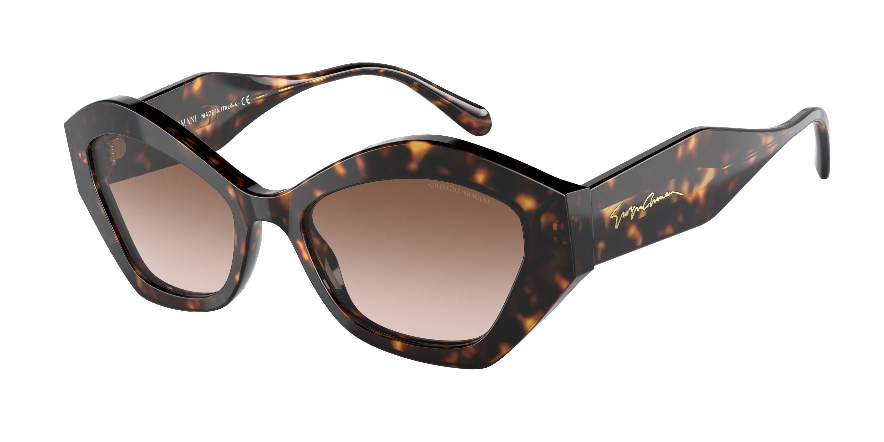 Giorgio Armani AR8144 Irregular Sunglasses  502613-Havana 52-140-18 - Color Map Tortoise