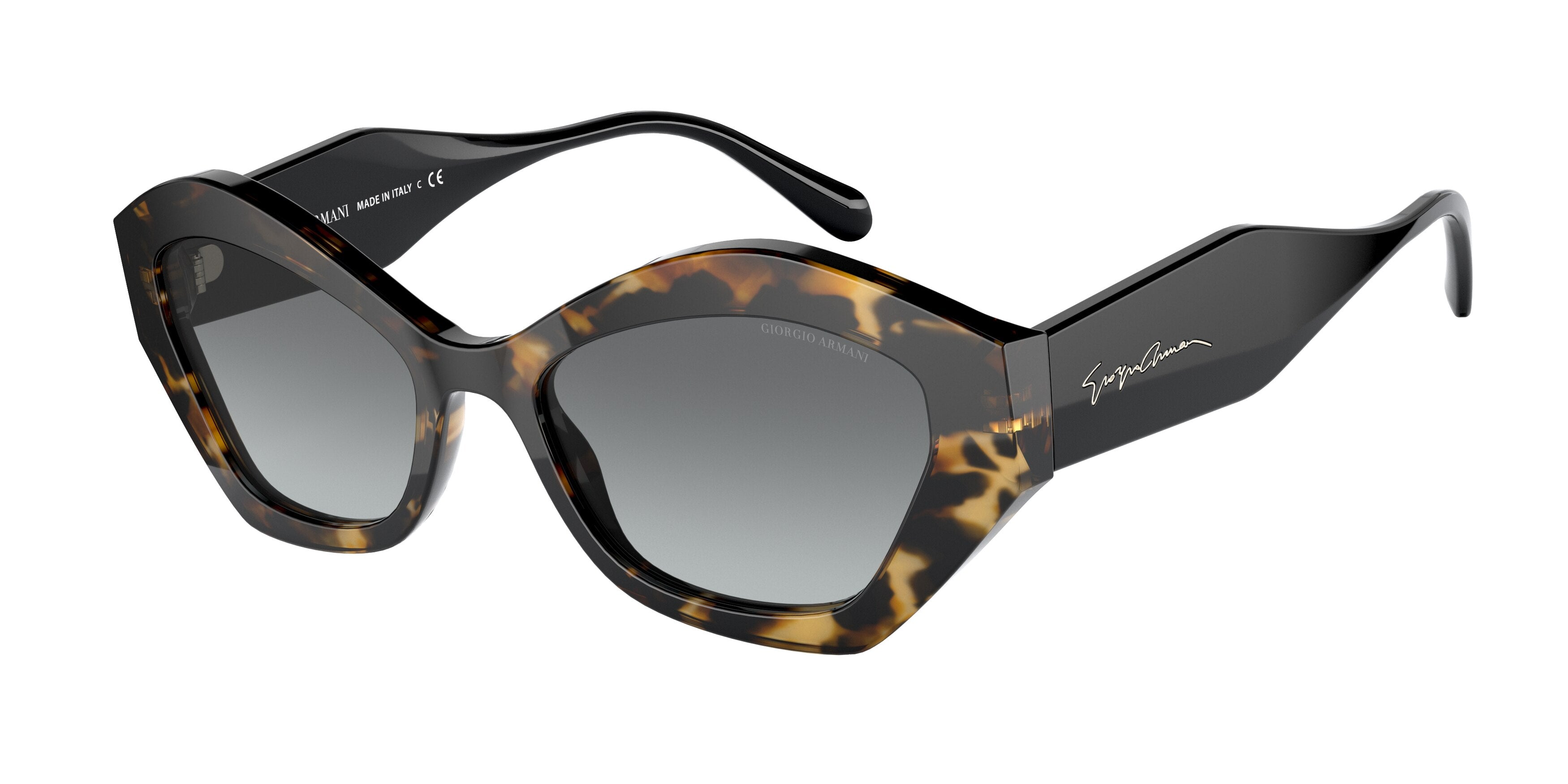 Giorgio Armani AR8144 Irregular Sunglasses  584711-Brown Tortoise 52-140-18 - Color Map Tortoise