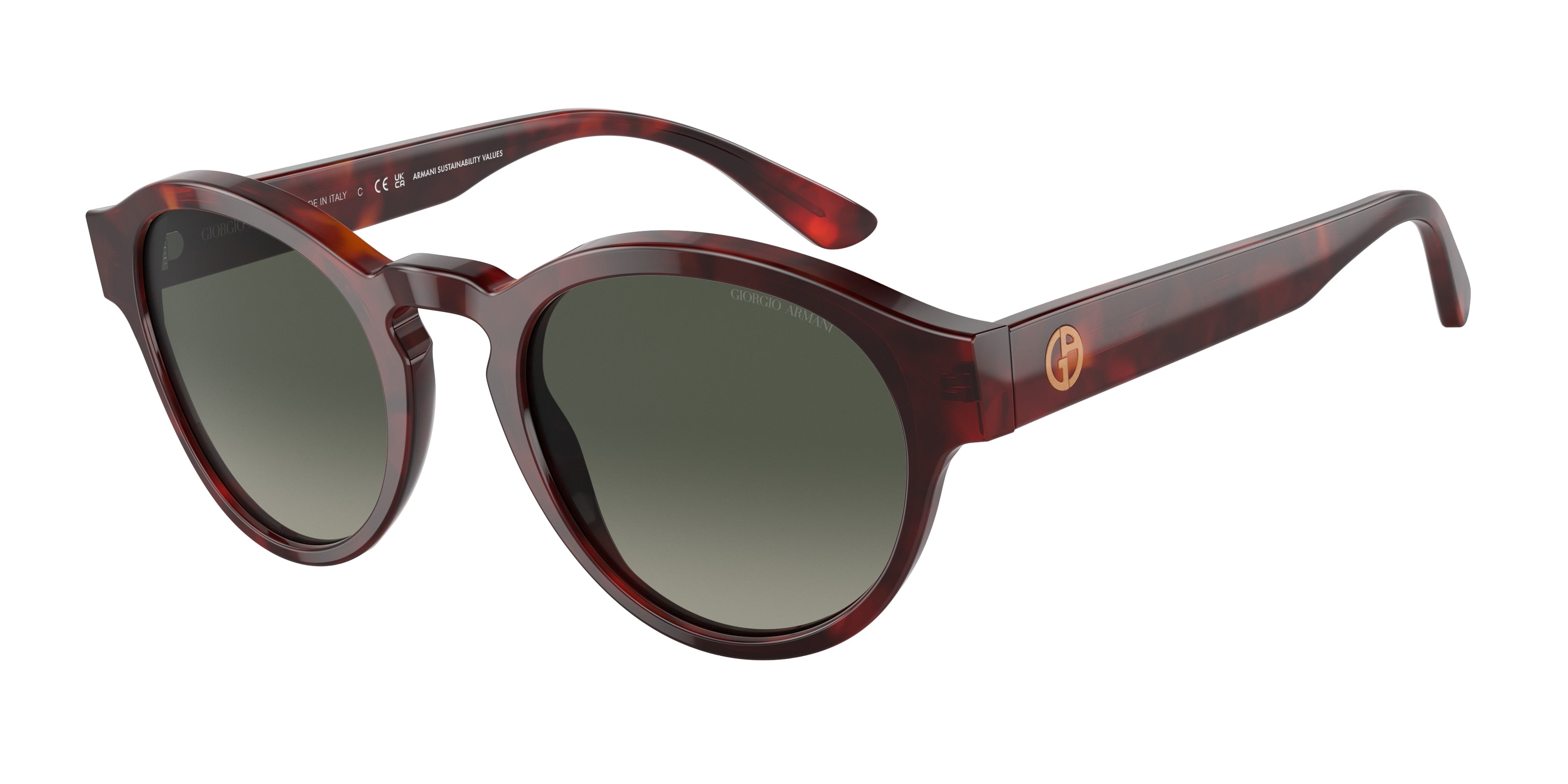 Giorgio Armani AR8146 Phantos Sunglasses  596271-Red Havana 50-145-21 - Color Map Red