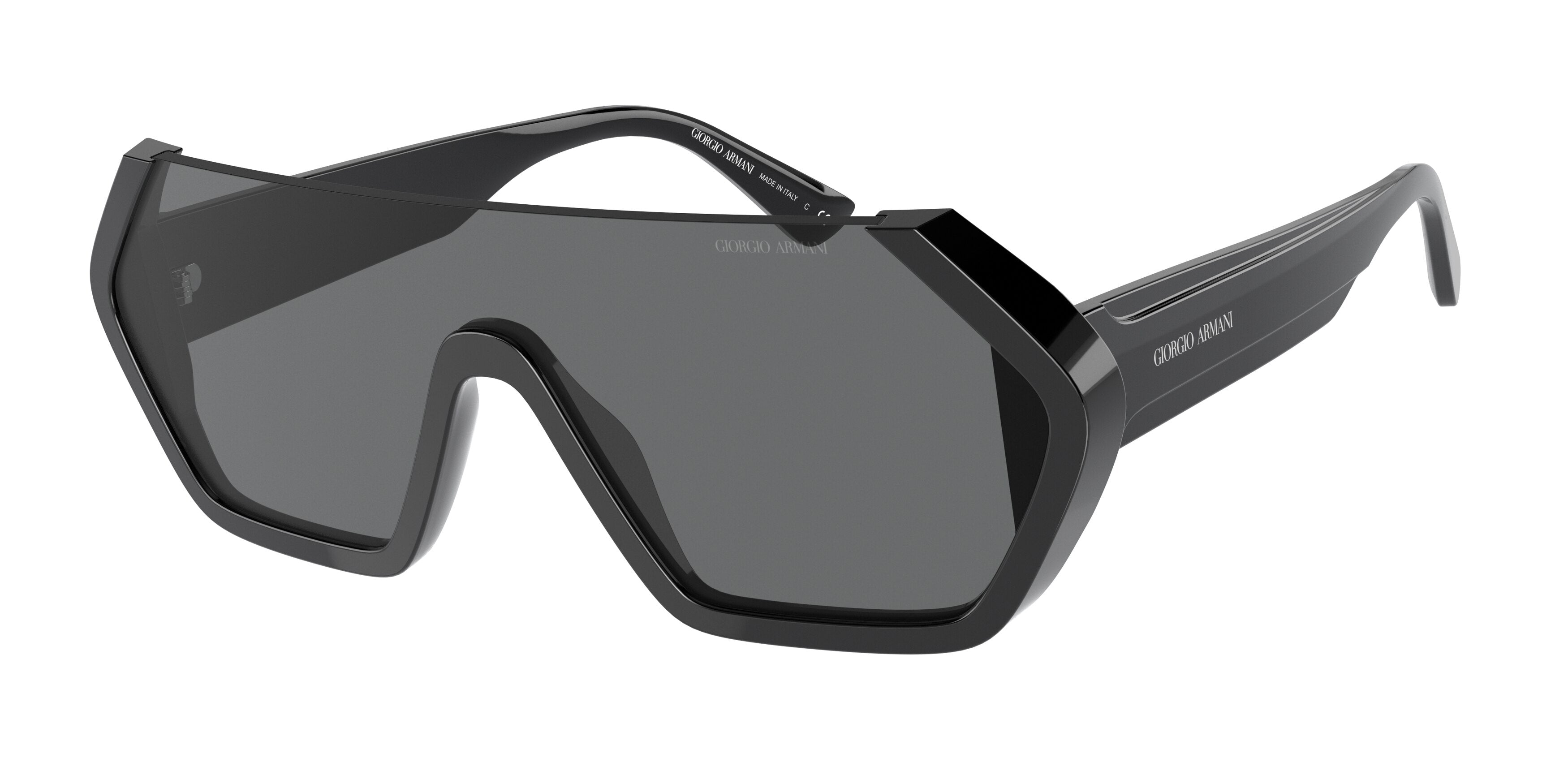 Giorgio Armani AR8148 Rectangle Sunglasses  500187-Black 0-145-20 - Color Map Black