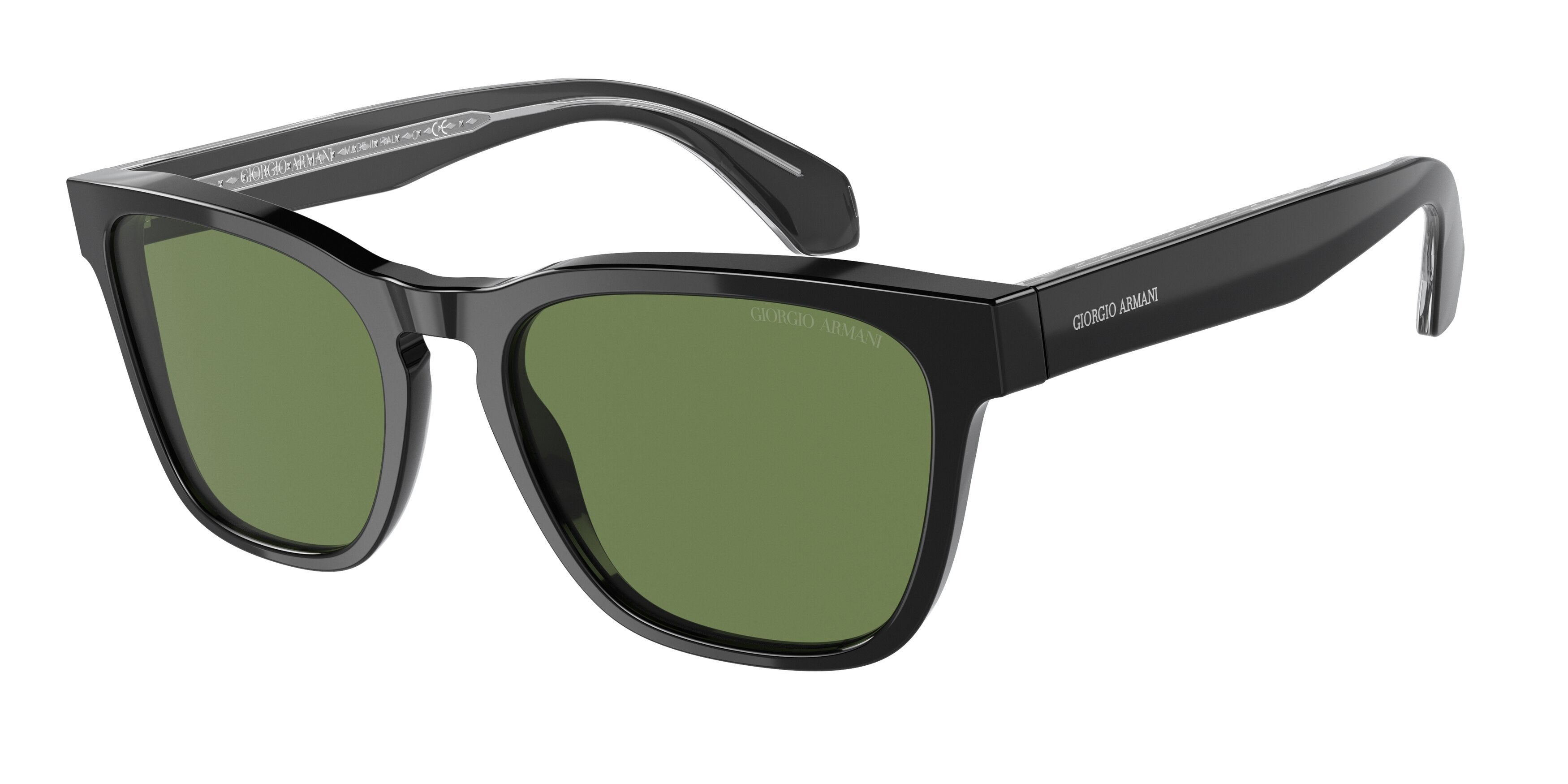 Giorgio Armani AR8155F Rectangle Sunglasses  58754E-Black 57-145-19 - Color Map Black