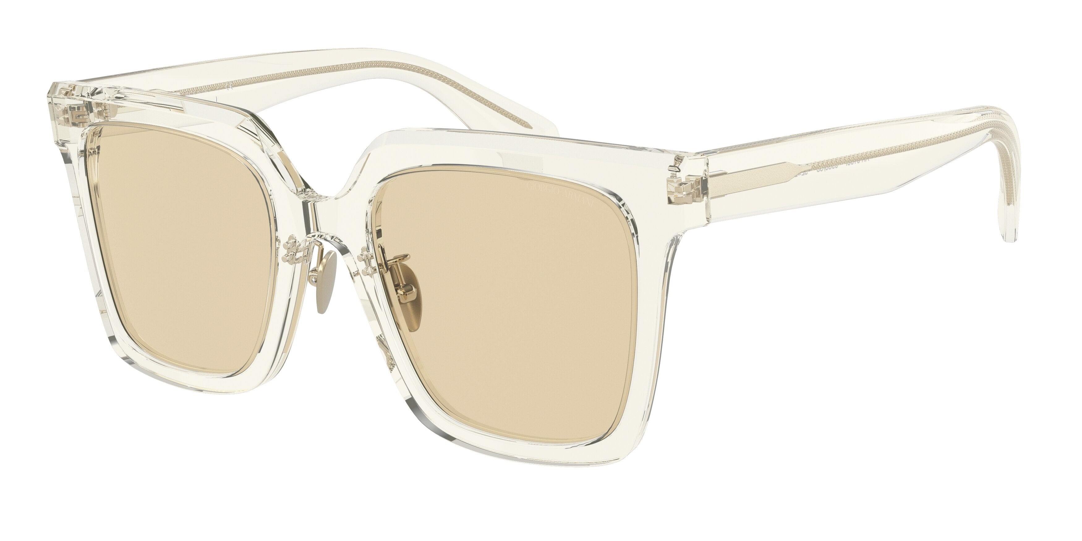 Giorgio Armani AR8156F Square Sunglasses  593533-Transparent Yellow 52-140-21 - Color Map Yellow