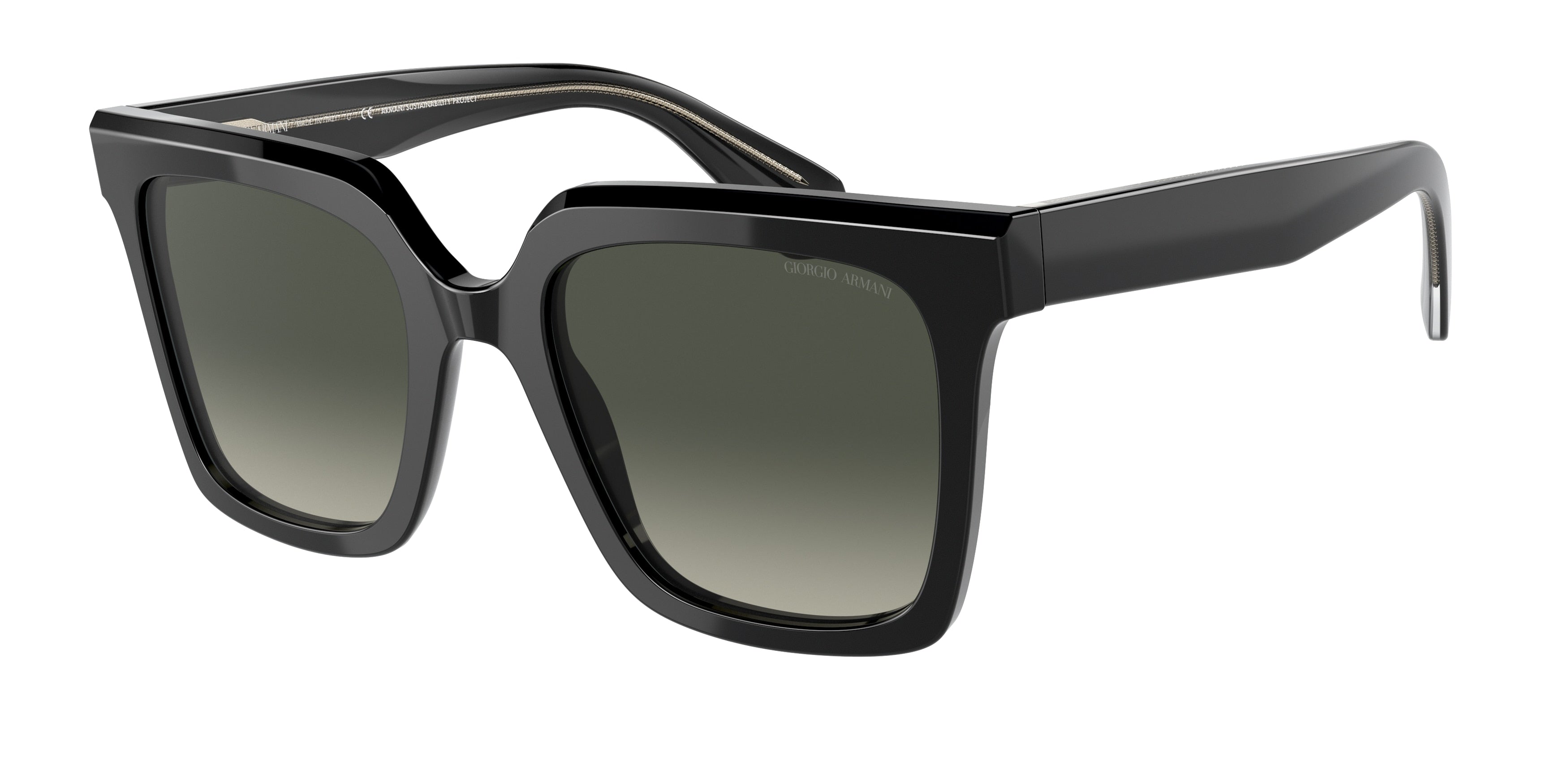 Giorgio Armani AR8156 Square Sunglasses  587571-Black 52-140-21 - Color Map Black