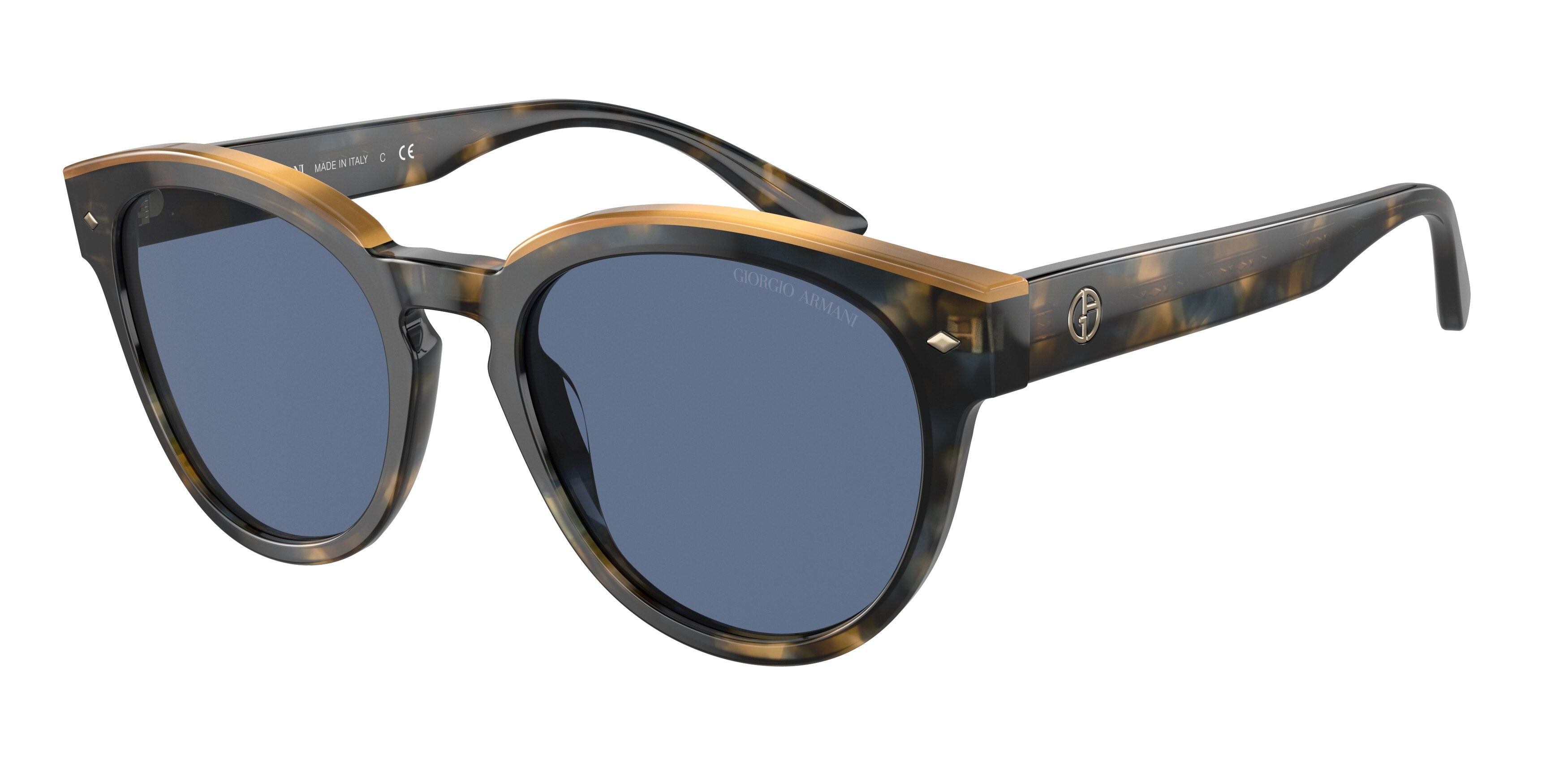Giorgio Armani AR8164F Phantos Sunglasses  541180-Brown Tortoise/Honey 55-145-20 - Color Map Brown