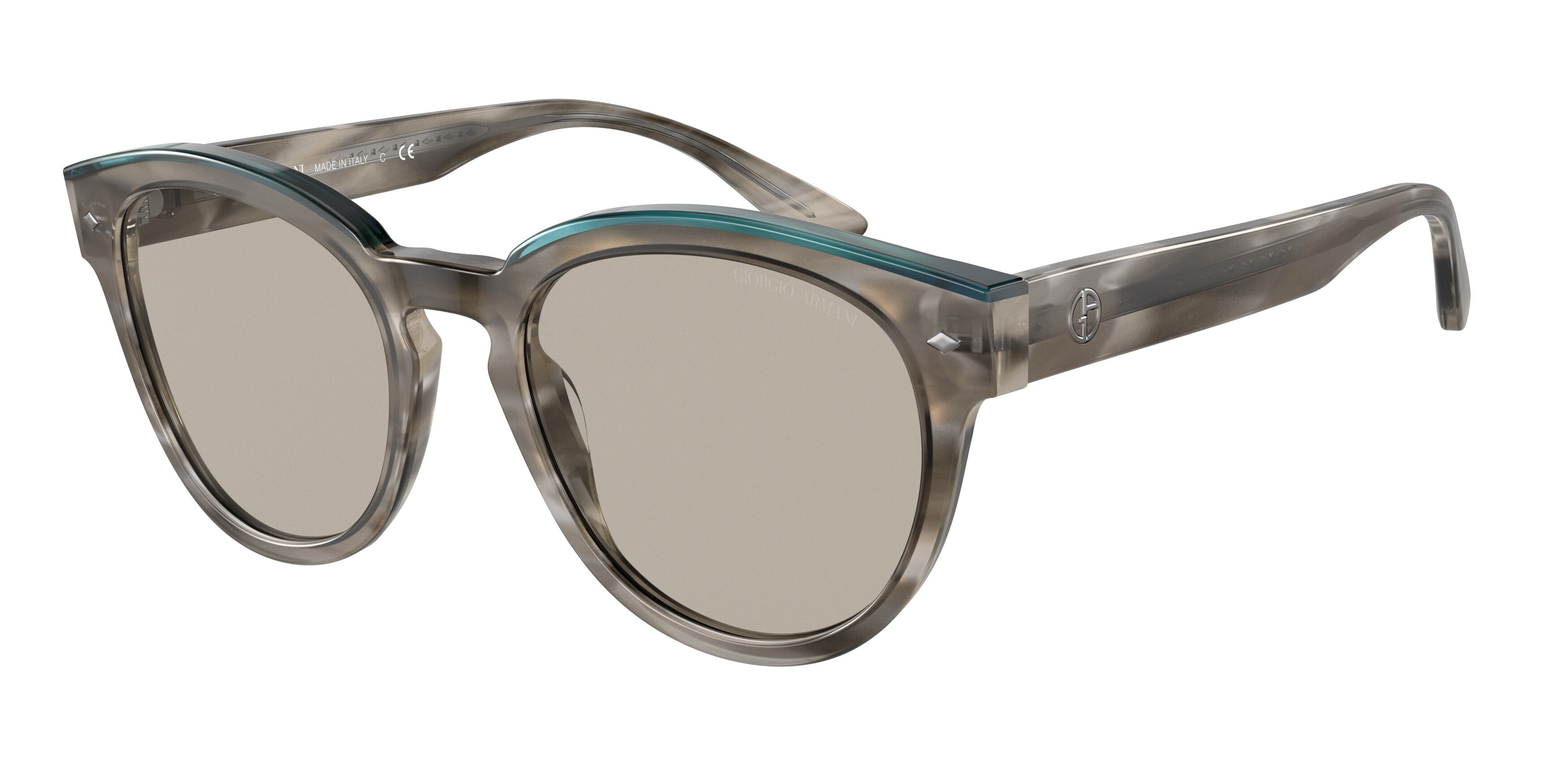 Giorgio Armani AR8164 Phantos Sunglasses  5927/3-Striped Grey/Blue 53-145-20 - Color Map Grey