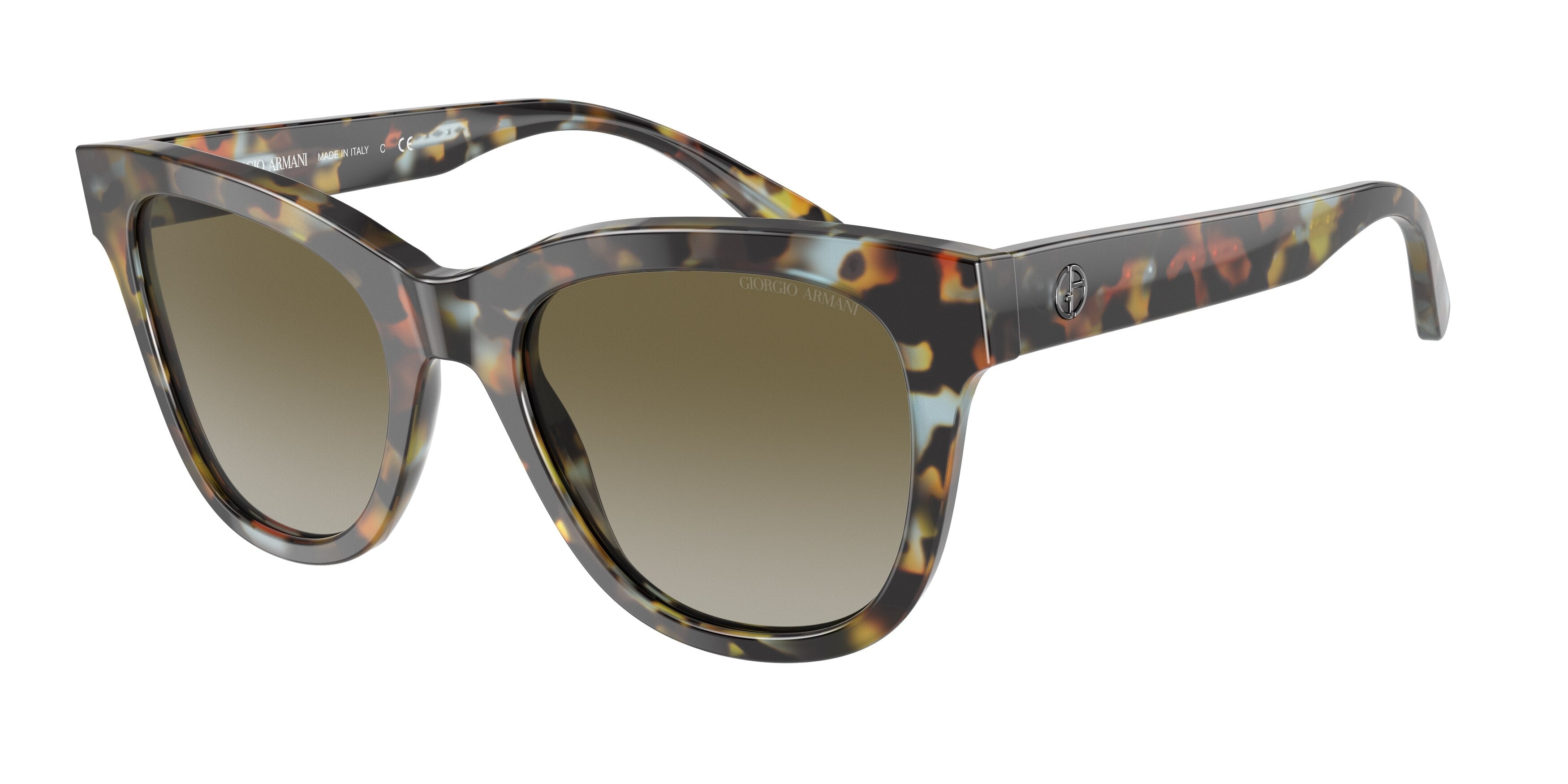 Giorgio Armani AR8165 Pillow Sunglasses  59258E-Green Tortoise 51-140-20 - Color Map Green