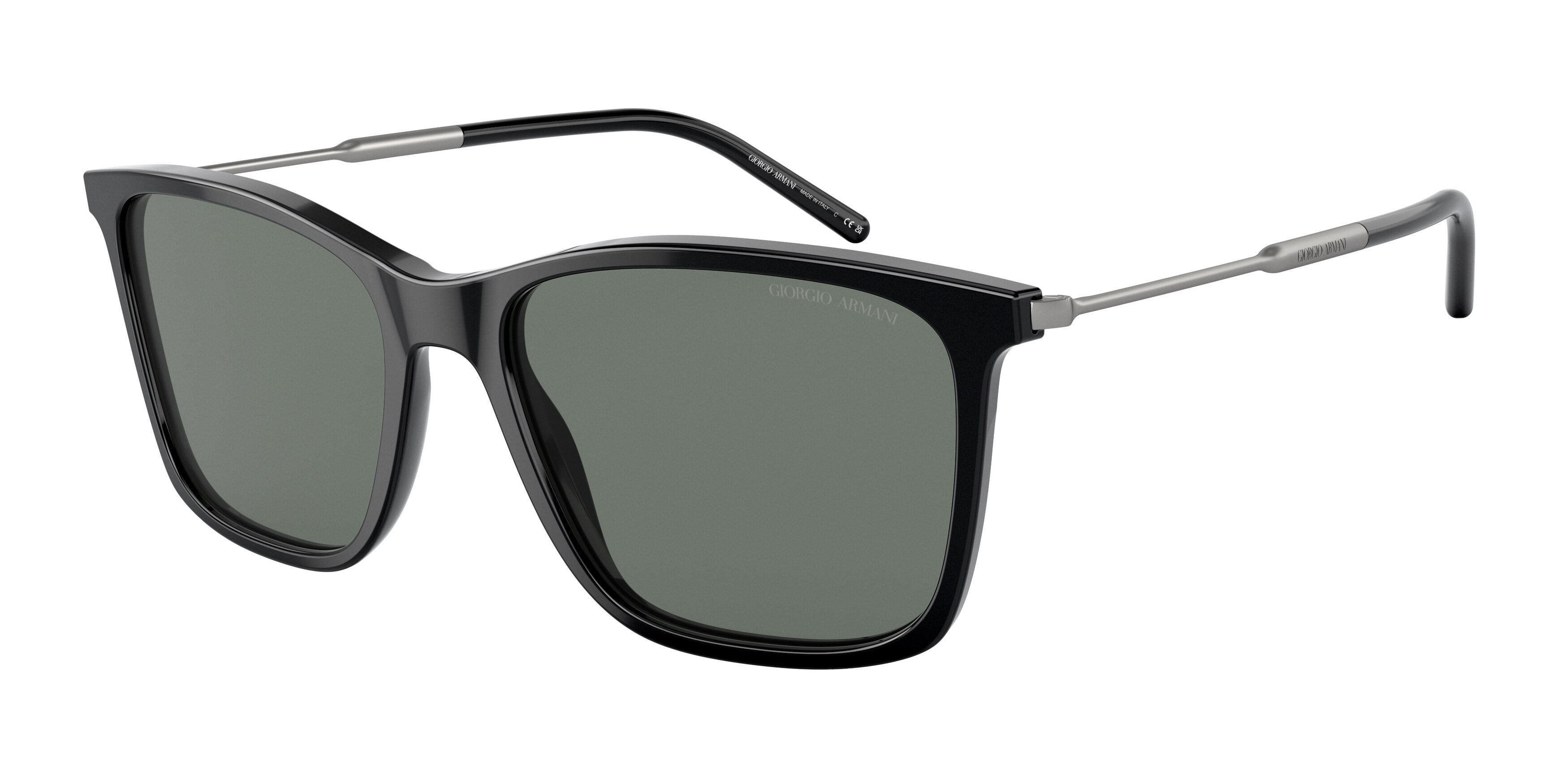 Giorgio Armani AR8176F Square Sunglasses  501787-Black 57-145-18 - Color Map Black