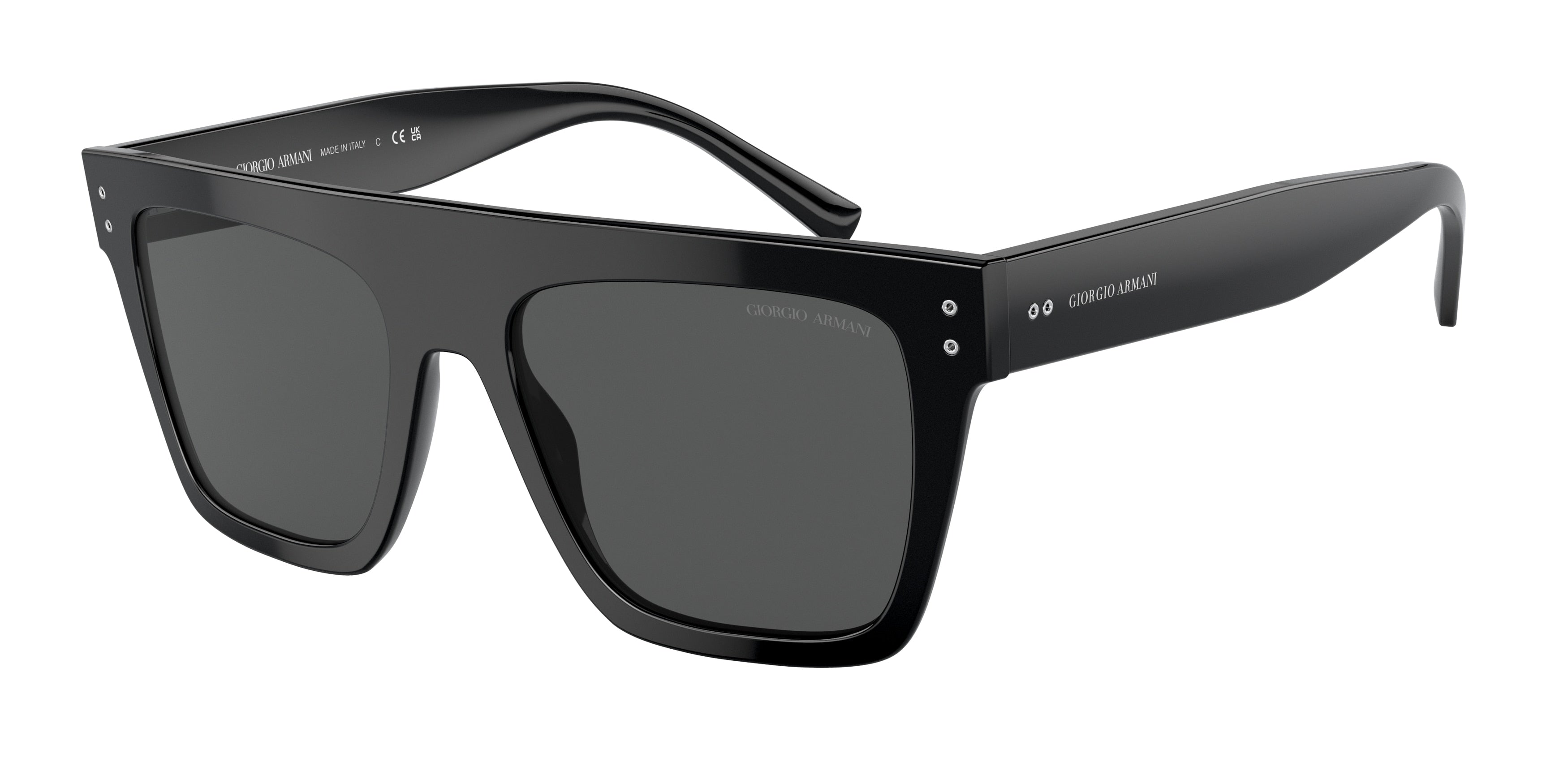 Giorgio Armani AR8177 Square Sunglasses  500187-Black 52-145-18 - Color Map Black