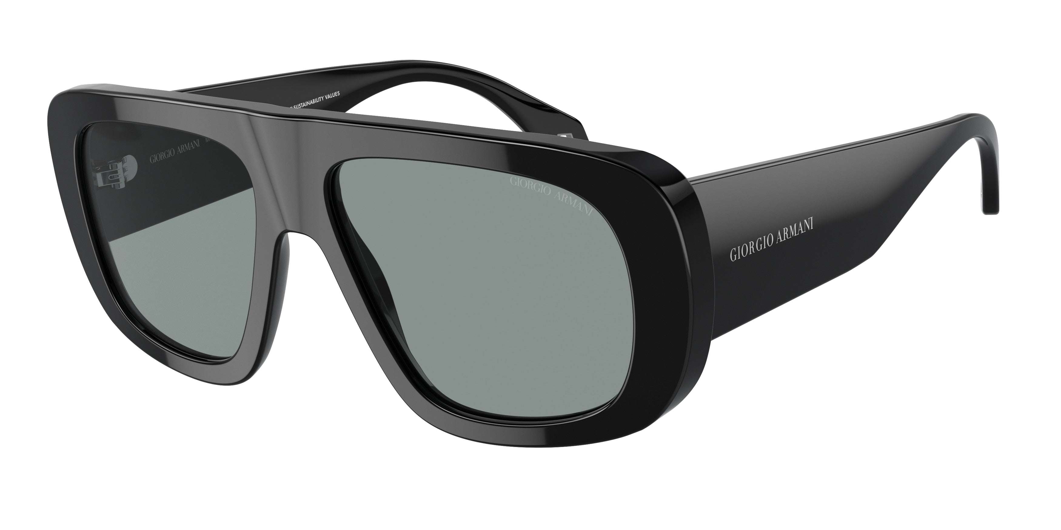Giorgio Armani AR8183 Pillow Sunglasses  587556-Black 56-145-16 - Color Map Black