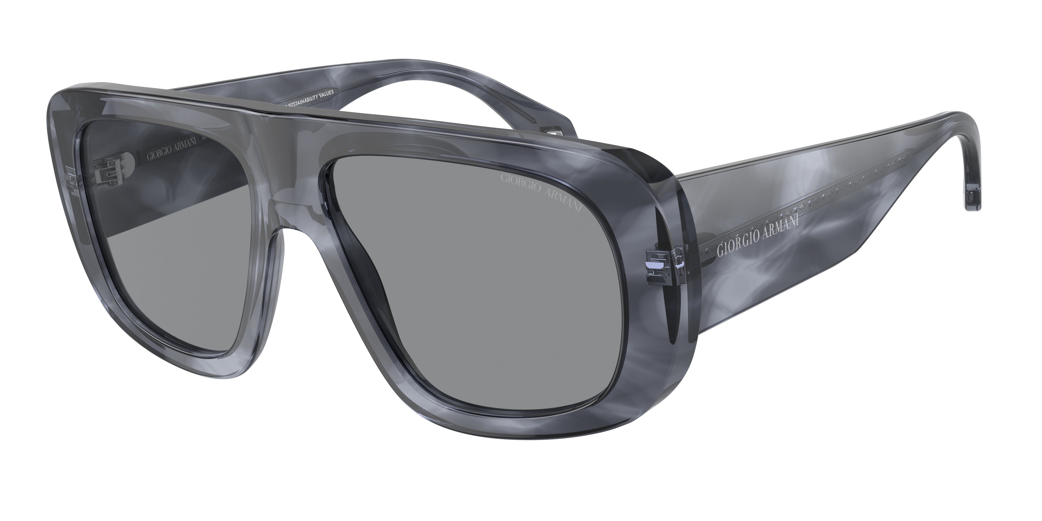 Giorgio Armani AR8183 Pillow Sunglasses  598602-Striped Blue 56-145-16 - Color Map Blue