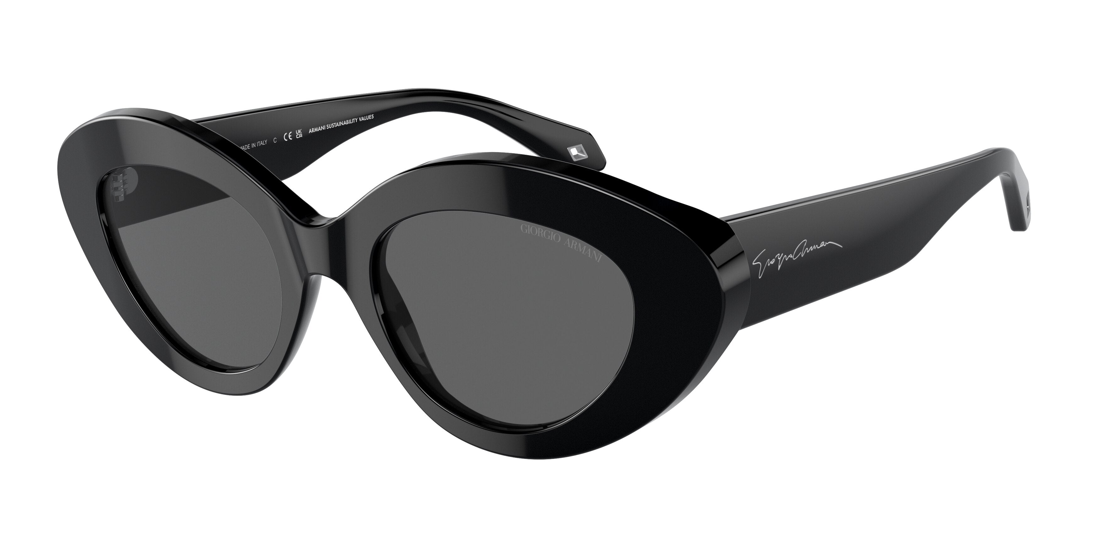 Giorgio Armani AR8188 Cat Eye Sunglasses  5875B1-Black 50-140-20 - Color Map Black