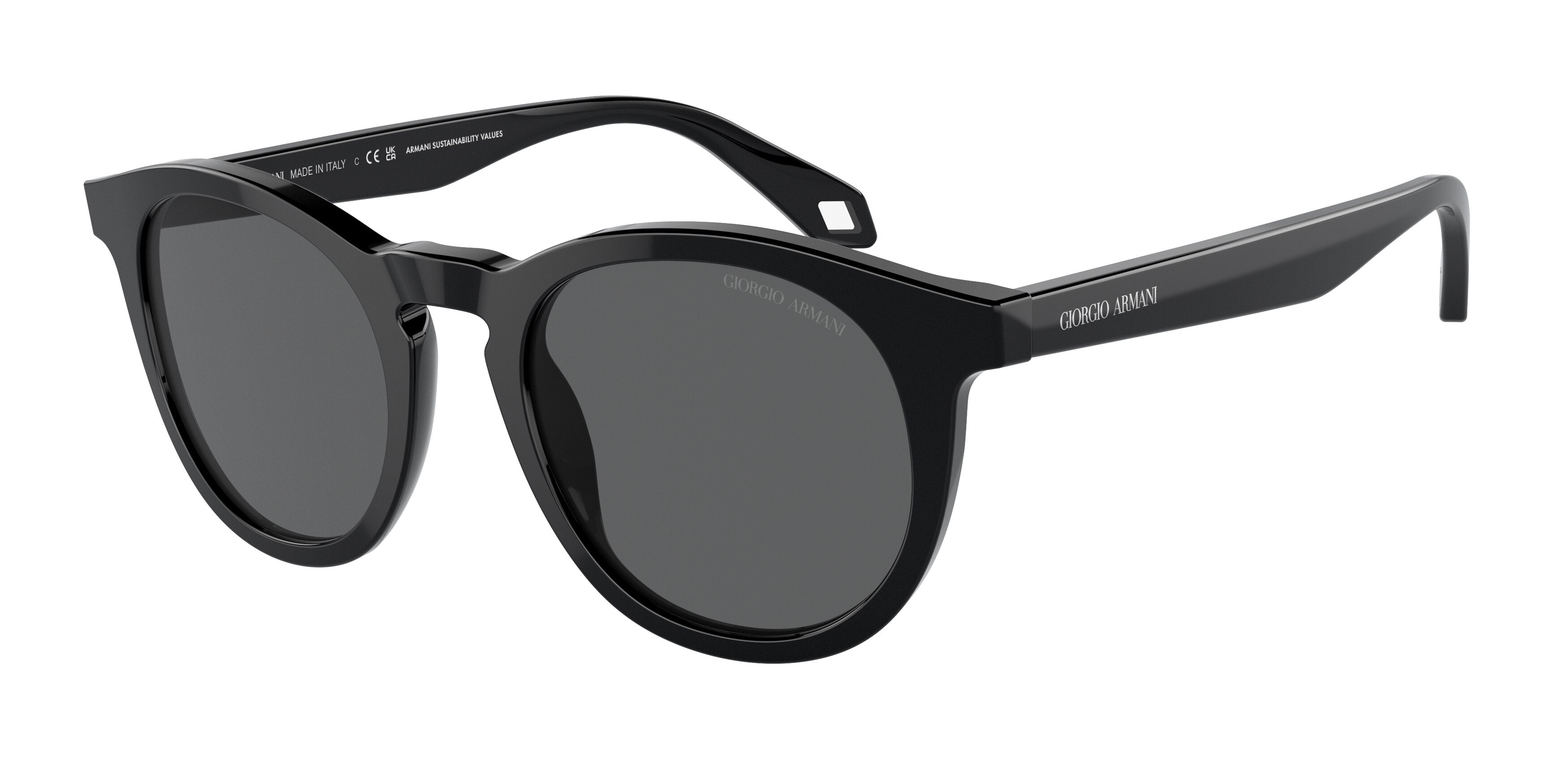 Giorgio Armani AR8192F Phantos Sunglasses  5875B1-Black 50-145-21 - Color Map Black