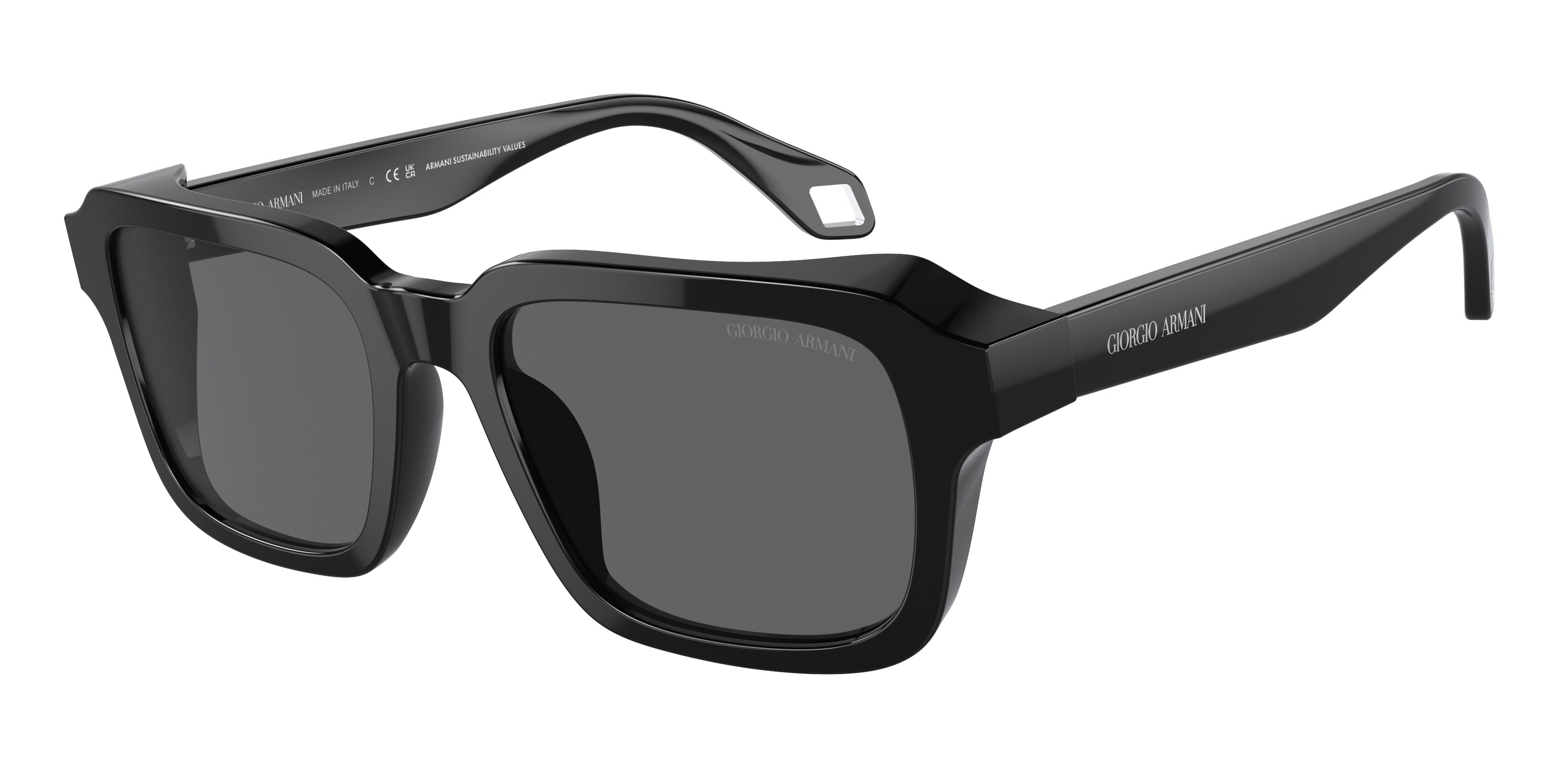 Giorgio Armani AR8194U Rectangle Sunglasses  5875B1-Black 53-140-19 - Color Map Black