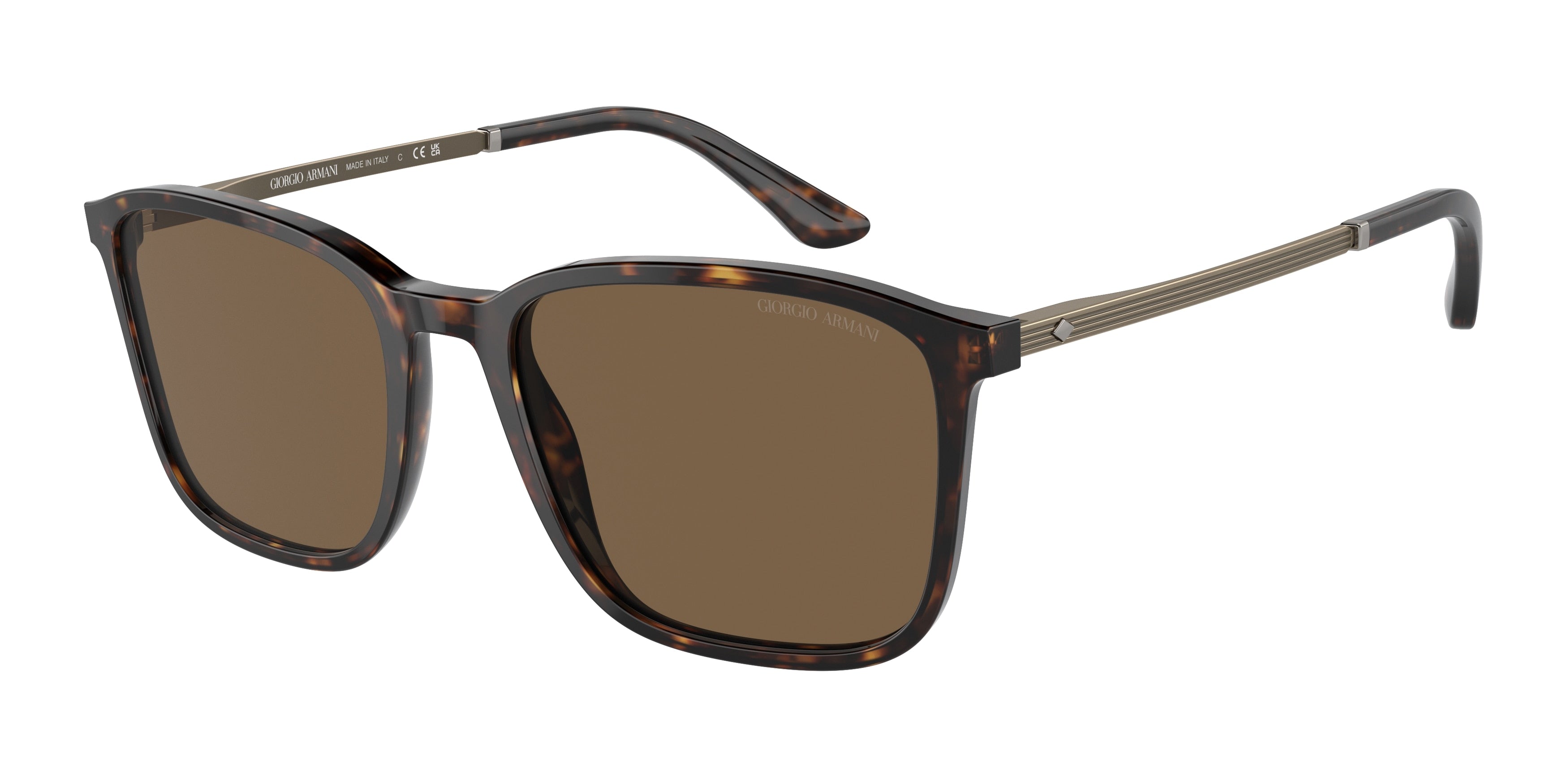 Giorgio Armani AR8197 Rectangle Sunglasses  502673-Havana 55-145-19 - Color Map Tortoise