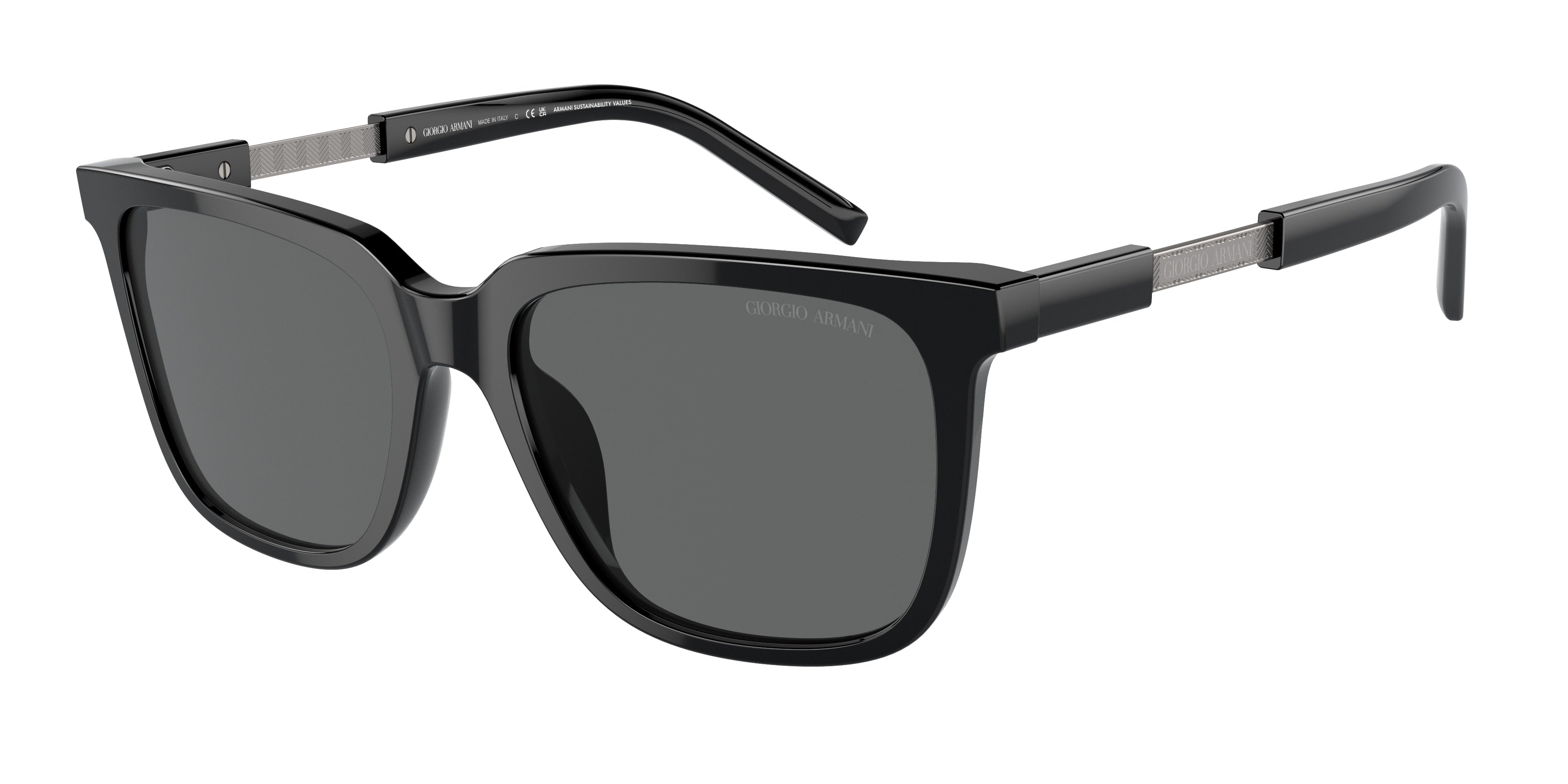 Giorgio Armani AR8202U Pillow Sunglasses  587587-Black 55-145-18 - Color Map Black