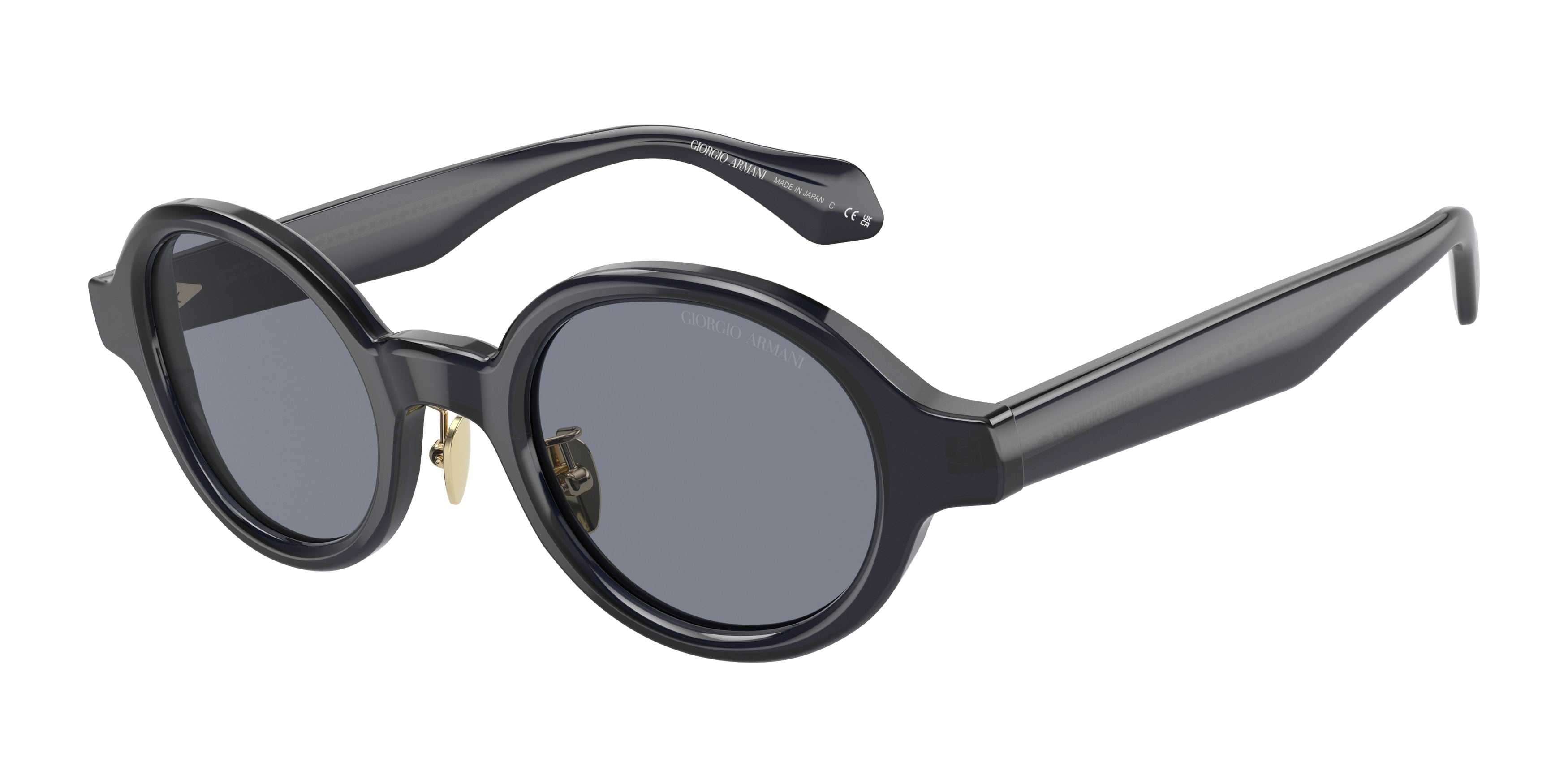 Giorgio Armani AR8205 Oval Sunglasses  606419-Transparent Blue 46-145-23 - Color Map Blue