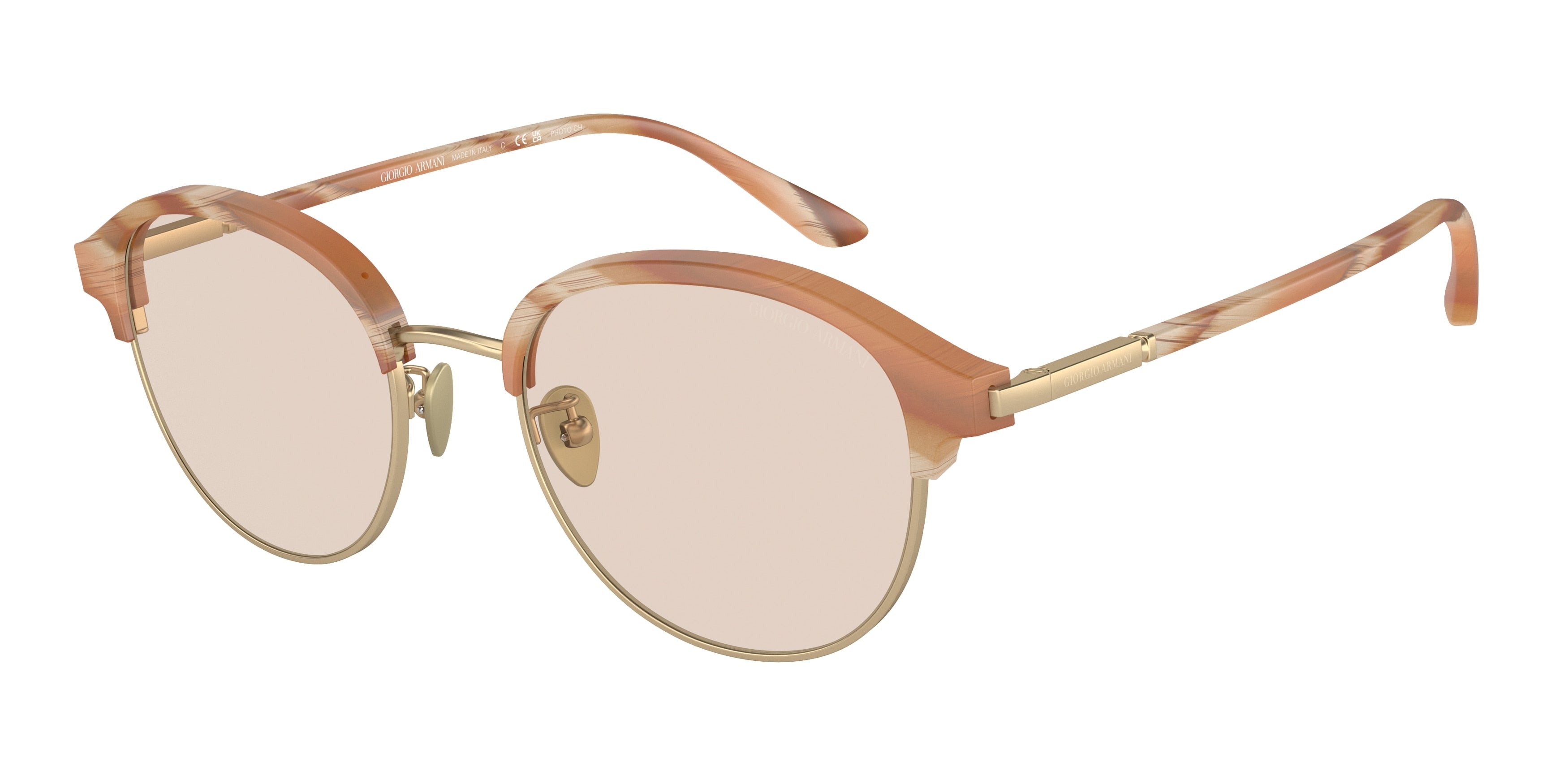 Giorgio Armani AR8215 Phantos Sunglasses  6067M4-Matte Honey Horn 52-145-20 - Color Map Yellow