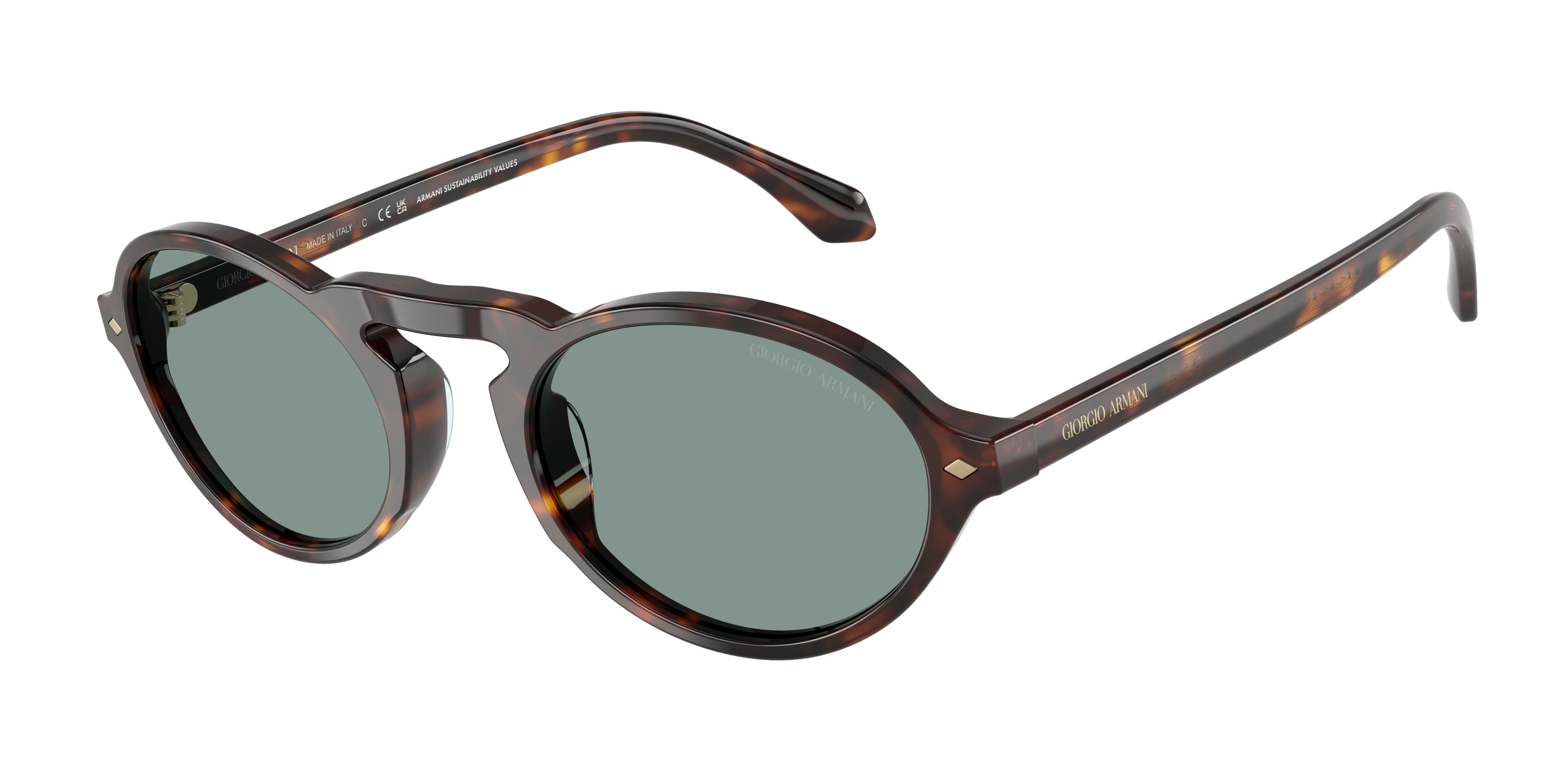 Giorgio Armani AR8219U Oval Sunglasses  587956-Havana 52-145-22 - Color Map Tortoise