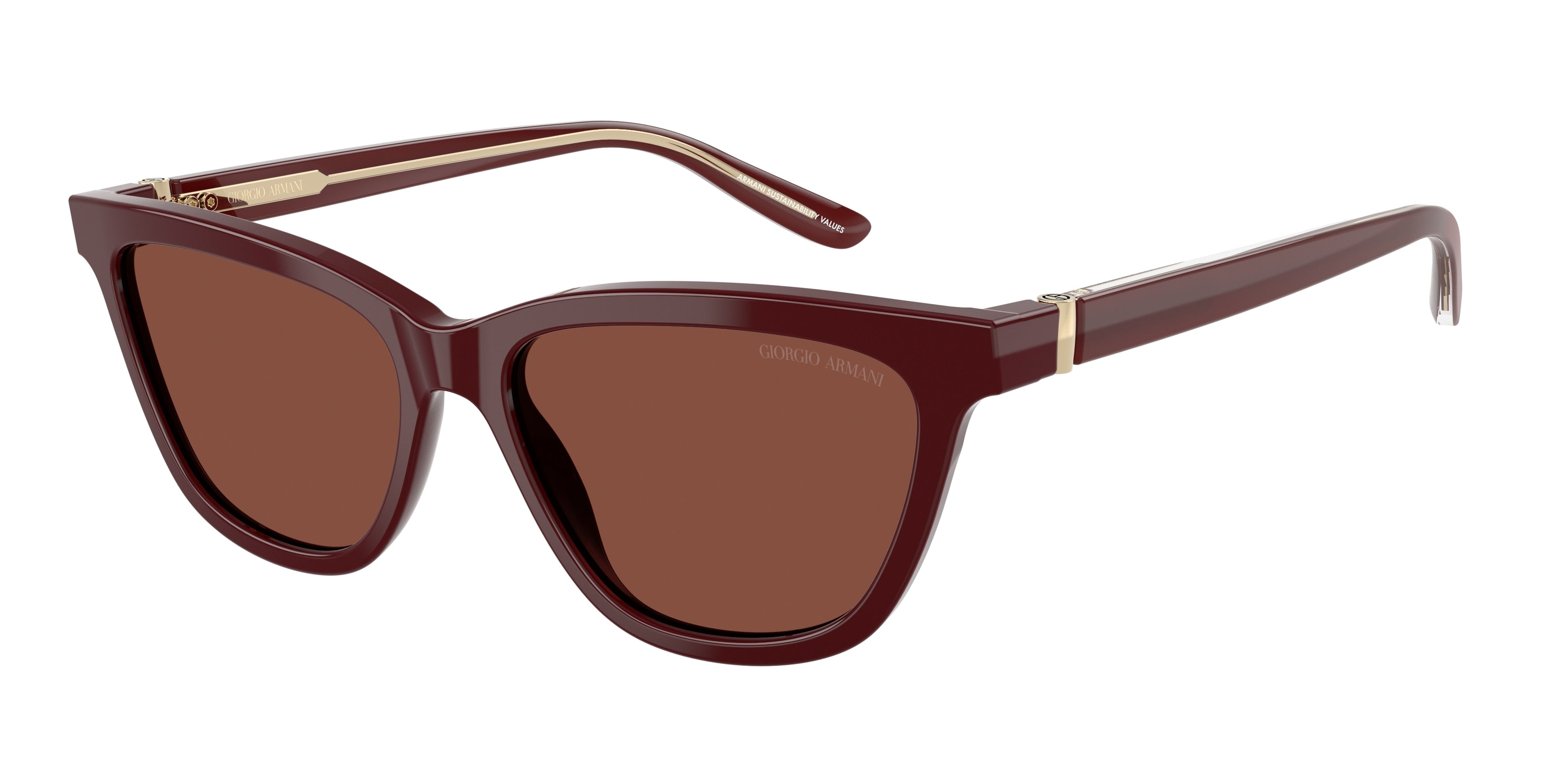Giorgio Armani AR8221F Cat Eye Sunglasses  5955C5-Bordeaux 55-140-16 - Color Map Red
