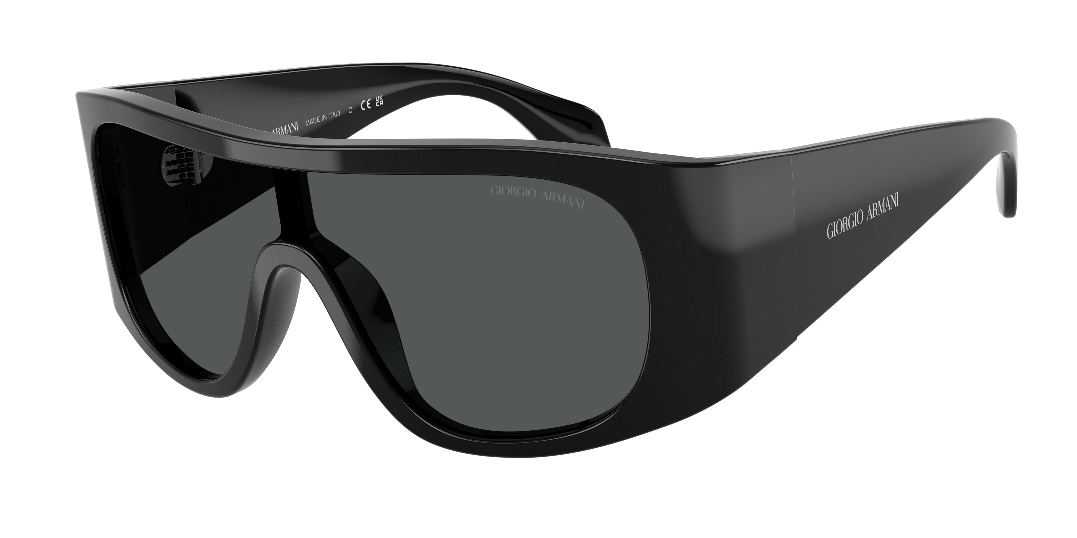 Giorgio Armani AR8222U Rectangle Sunglasses  500187-Black 0-125-124 - Color Map Black