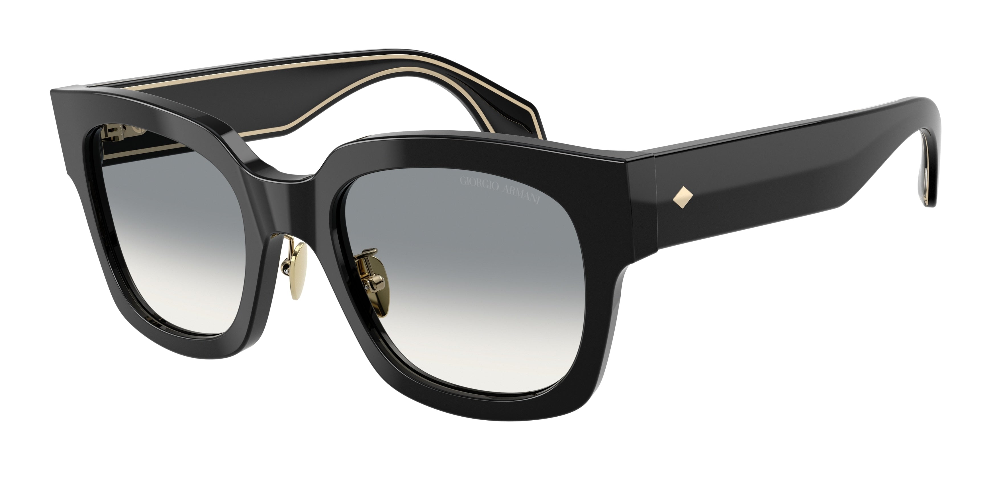 Giorgio Armani AR8223 Square Sunglasses  500111-Black 51-140-21 - Color Map Black