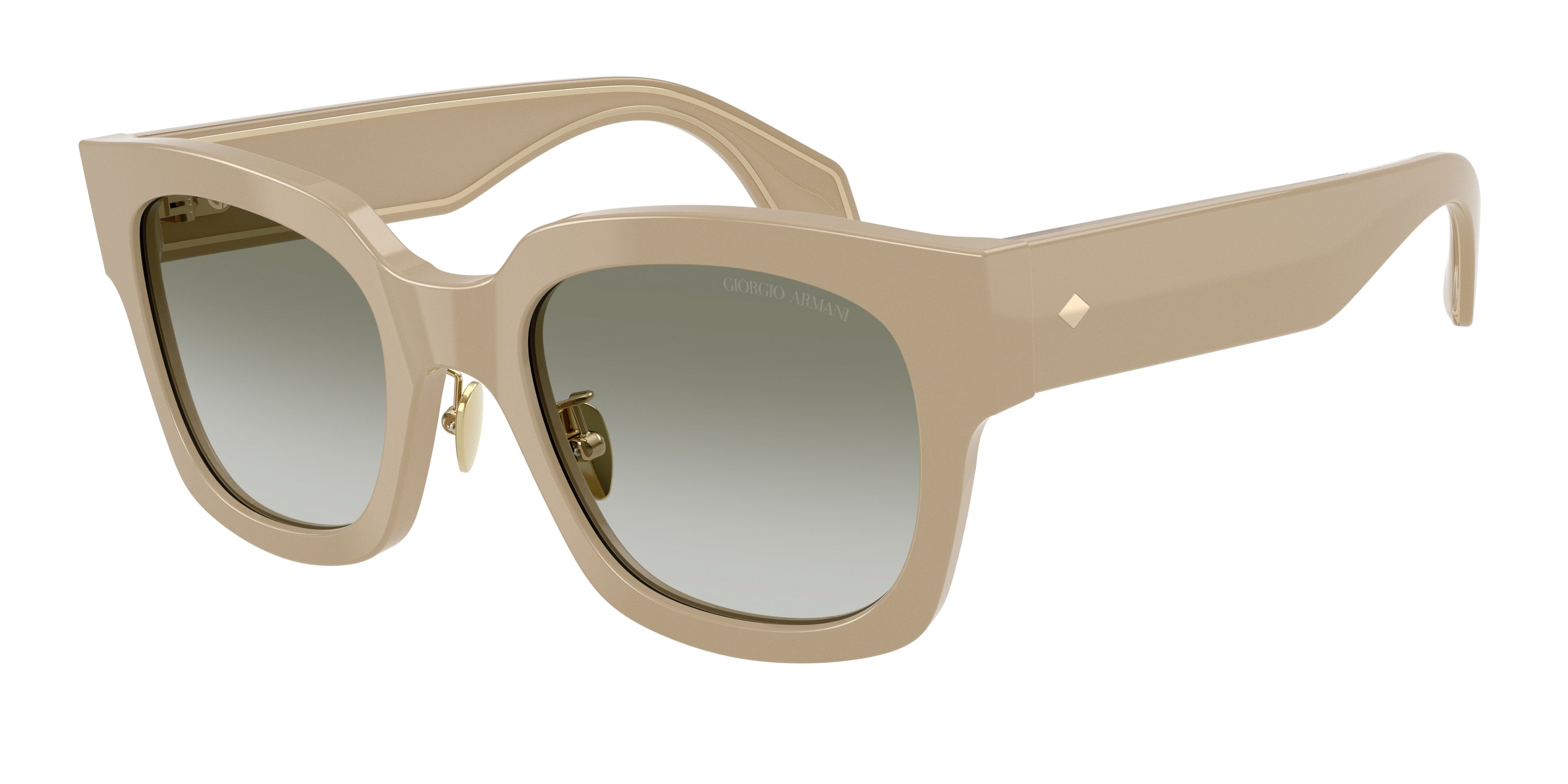 Giorgio Armani AR8223 Square Sunglasses  61618E-Greige 51-140-21 - Color Map Grey