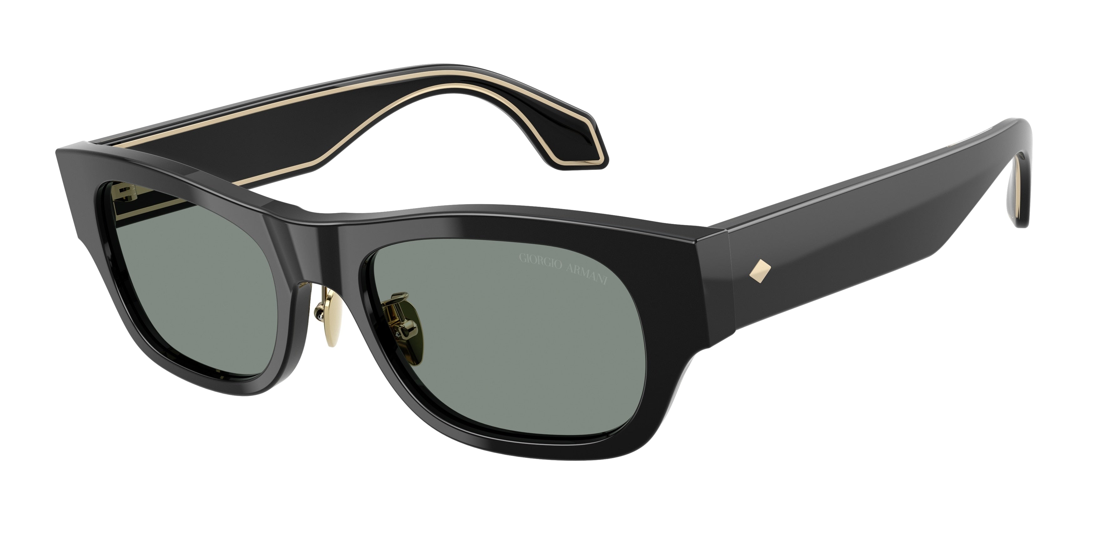 Giorgio Armani AR8224 Pillow Sunglasses  500111-Black 52-140-19 - Color Map Black