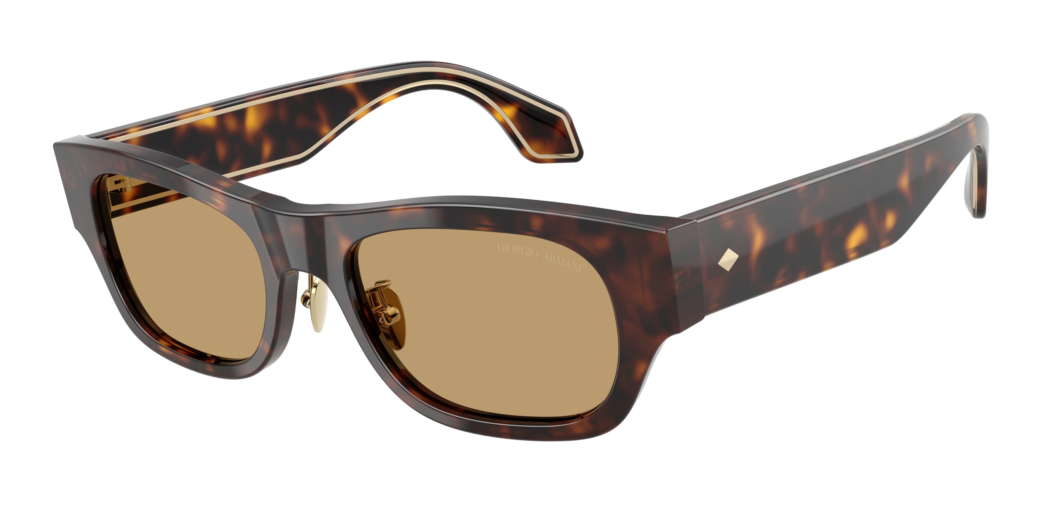 Giorgio Armani AR8224 Pillow Sunglasses  502673-Havana 52-140-19 - Color Map Tortoise