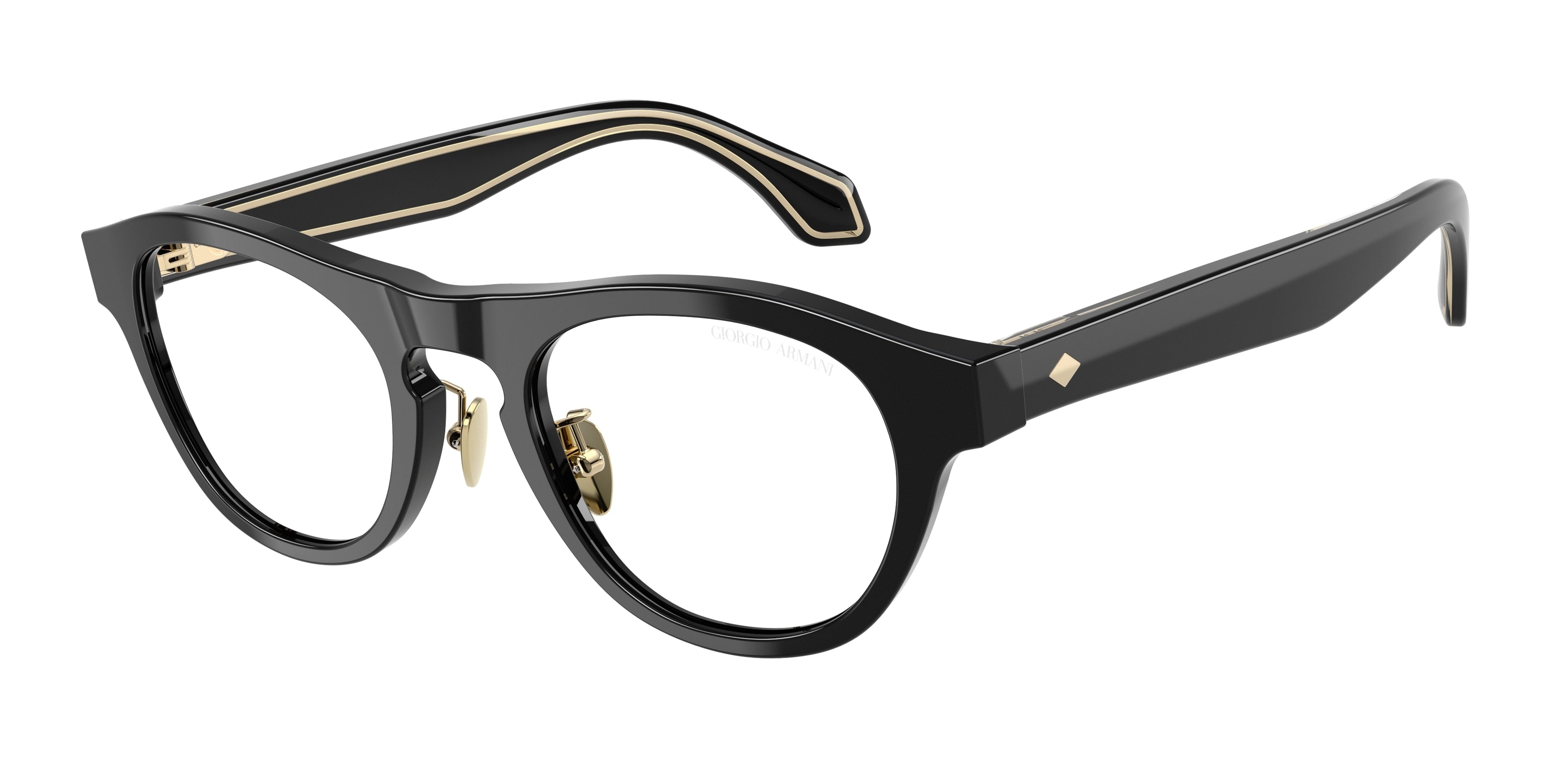 Giorgio Armani AR8225 Oval Sunglasses  50011W-Black 49-140-21 - Color Map Black