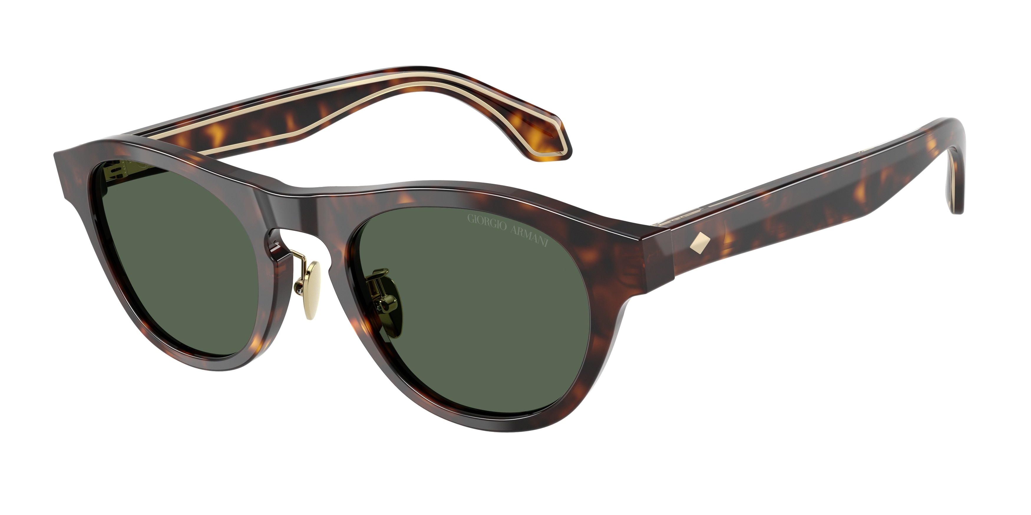 Giorgio Armani AR8225 Oval Sunglasses  502671-Havana 49-140-21 - Color Map Tortoise