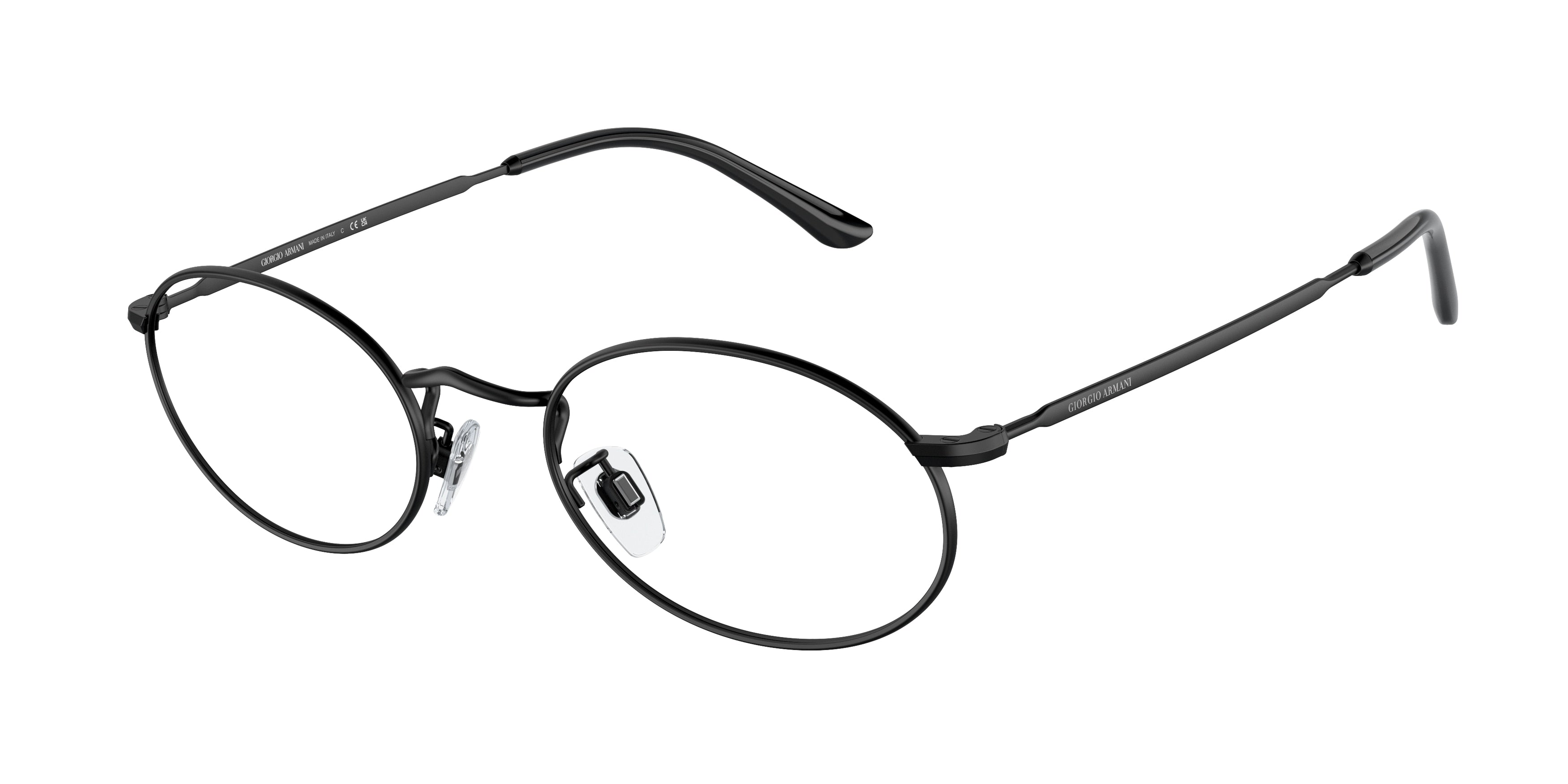 Giorgio Armani AR131VM Oval Eyeglasses  3001-Matte Black 52-145-21 - Color Map Black