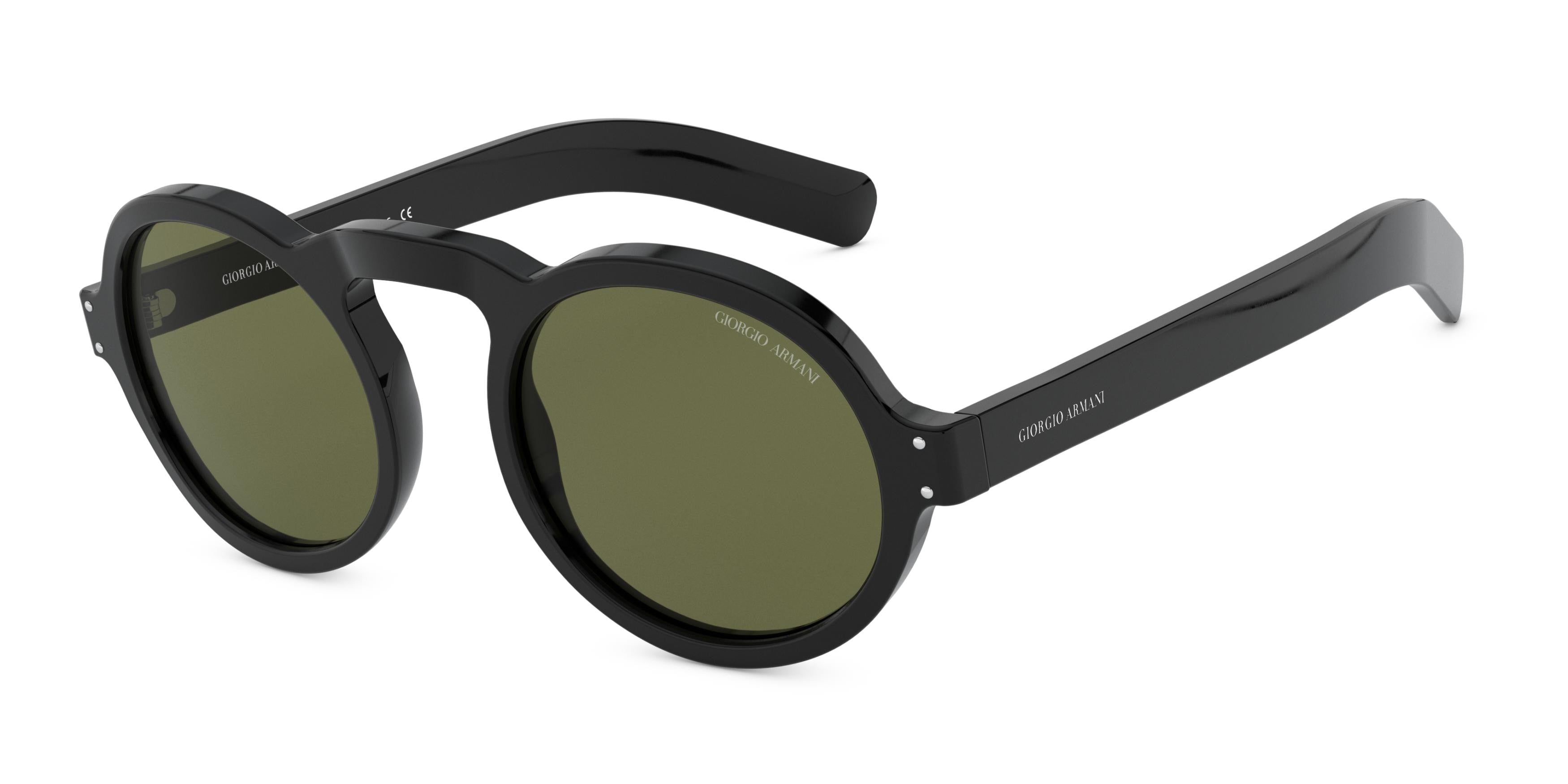 Giorgio Armani AR803M Oval Sunglasses  500131-Black 49-145-21 - Color Map Black