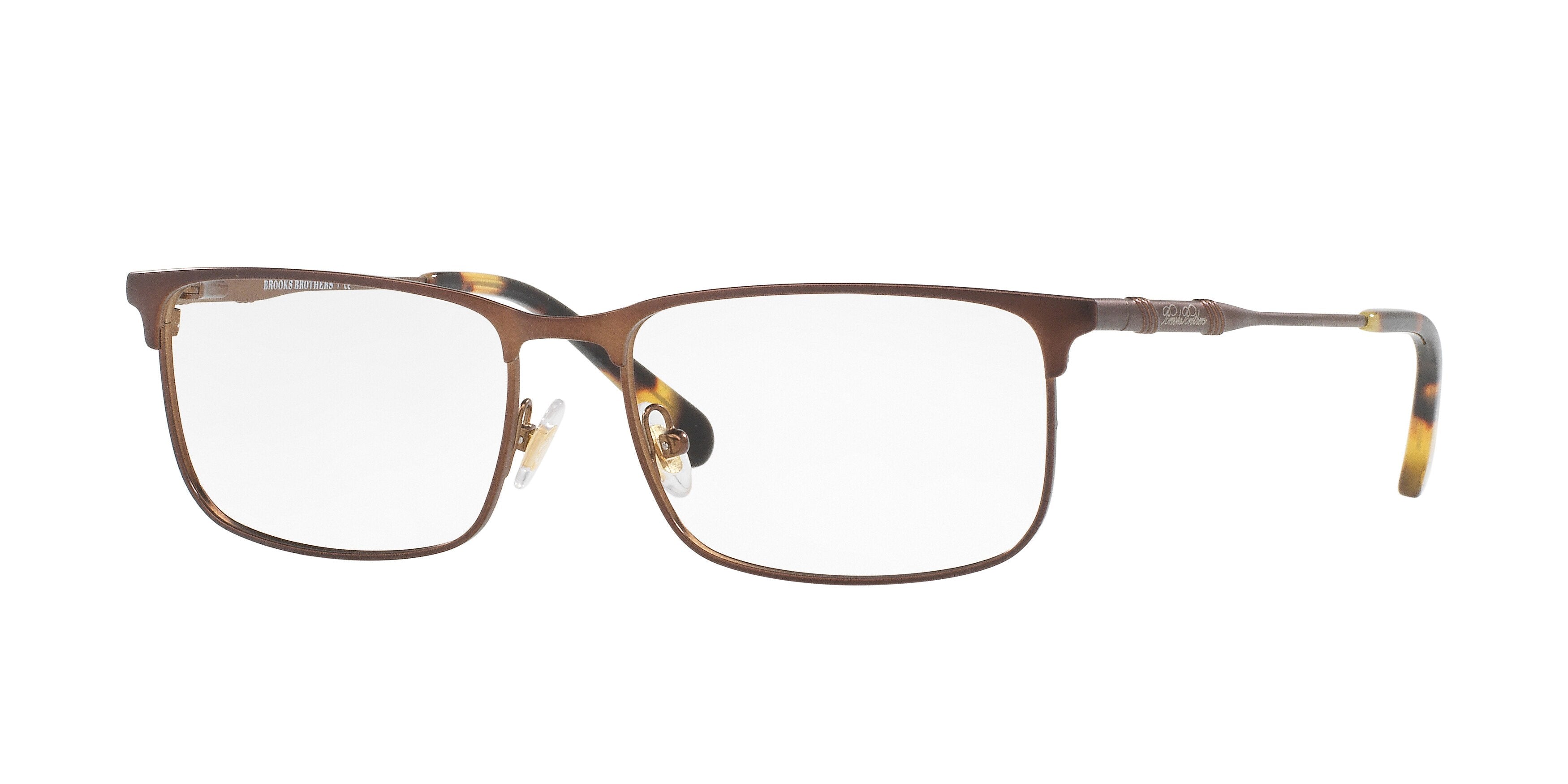 Brooks Brothers BB1046 Rectangle Eyeglasses  1207-Dark Brown 55-140-16 - Color Map Brown